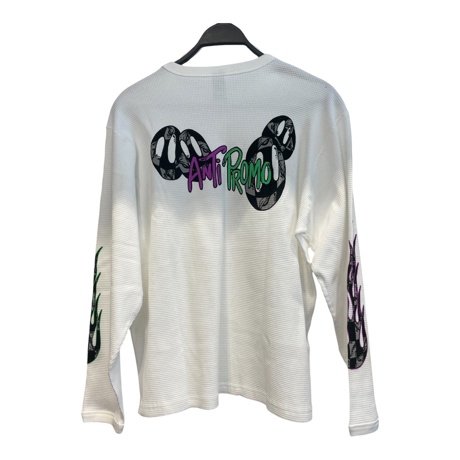 MATTY BOY ANTI PROMO/LS T-Shirt/M/Cotton/WHT/Graphic/THERMAL LIVE WIRE SPIDER WEB view 2