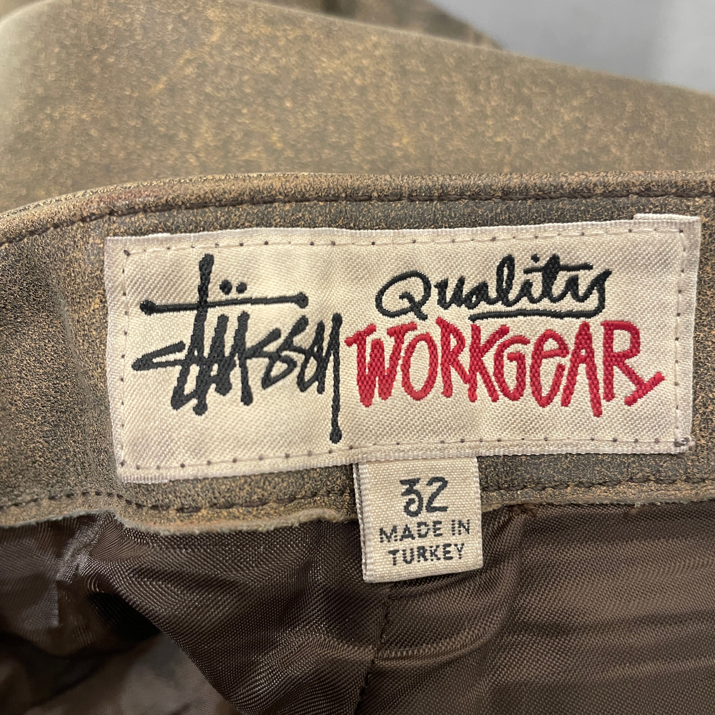 STUSSY/Carpenter Pants/32/Leather/BRW/LEATHRT DOUBLE KNEE view 4
