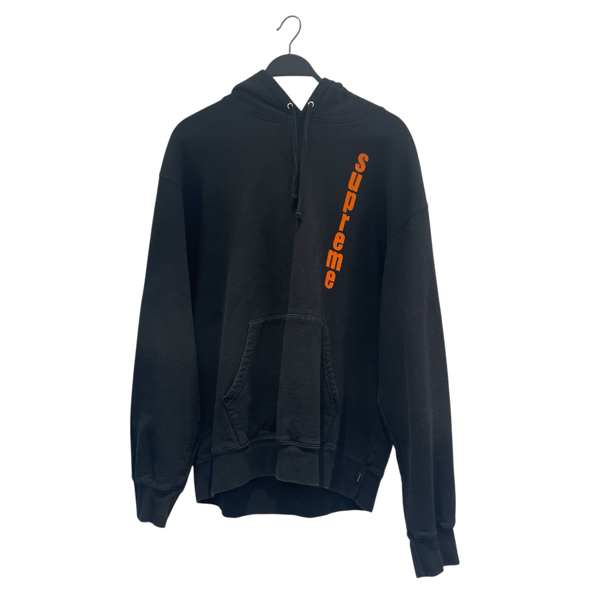 Supreme/Hoodie/XL/Graphic/Cotton/BLK/"supreme" down lettering view 1