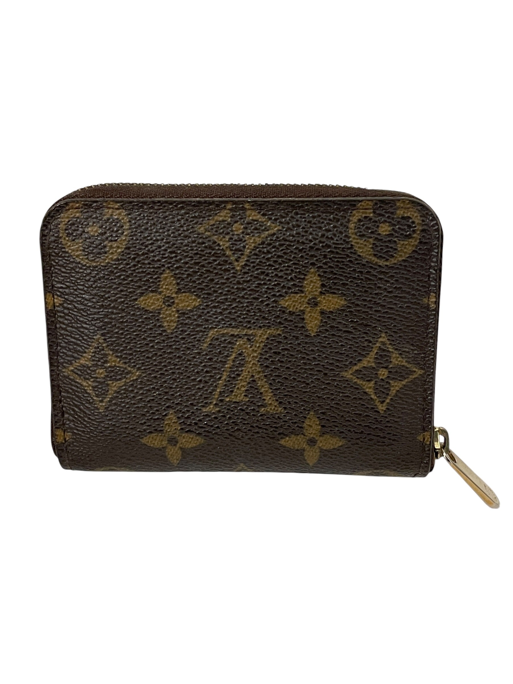 LOUIS VUITTON/Coin Wallet/Monogram/Leather/BRW/L's/Zippy Wallet view 2