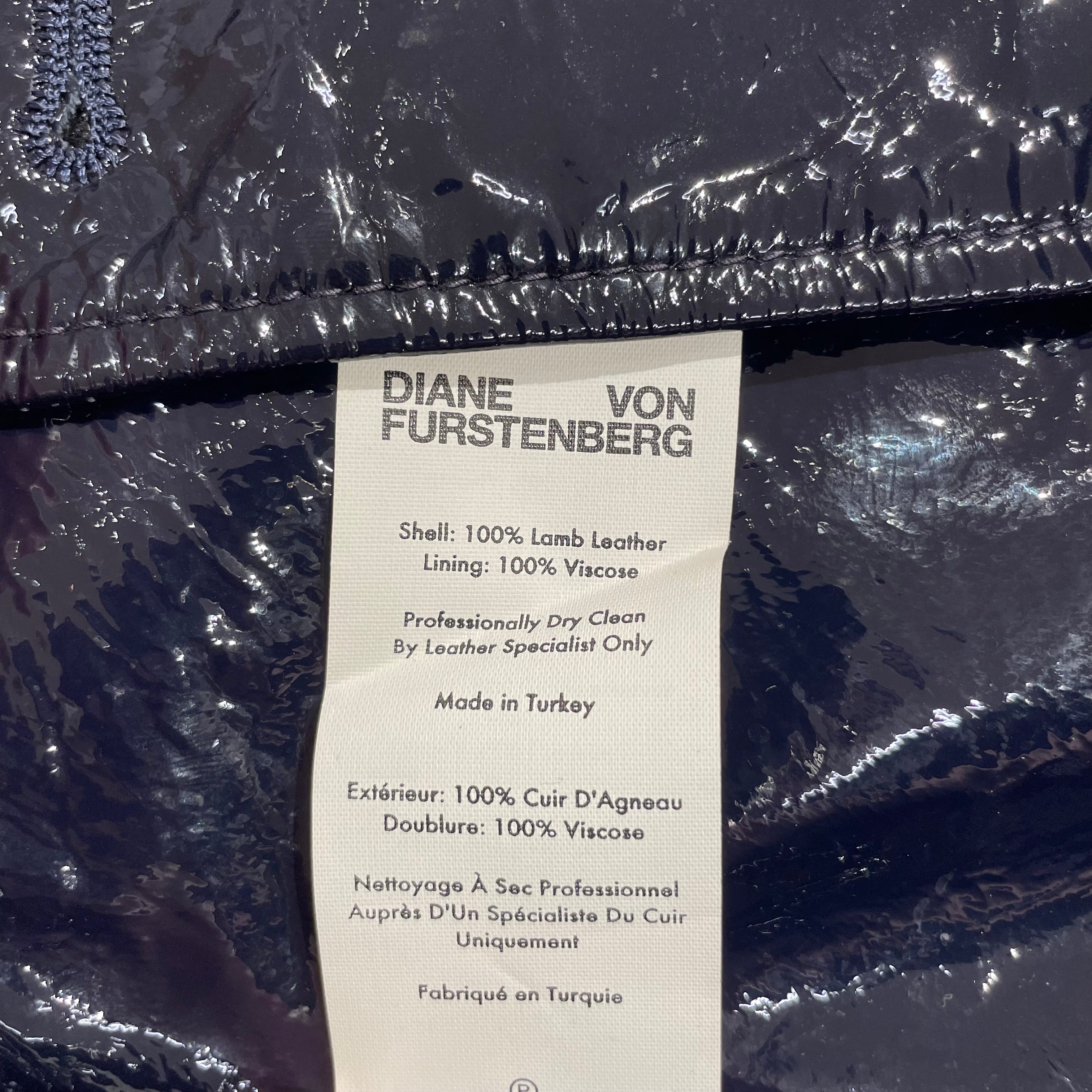 DIANE von FURSTENBERG/Peacoat/S/NVY/PATENT LEATHER DBLE BRESTED view 4
