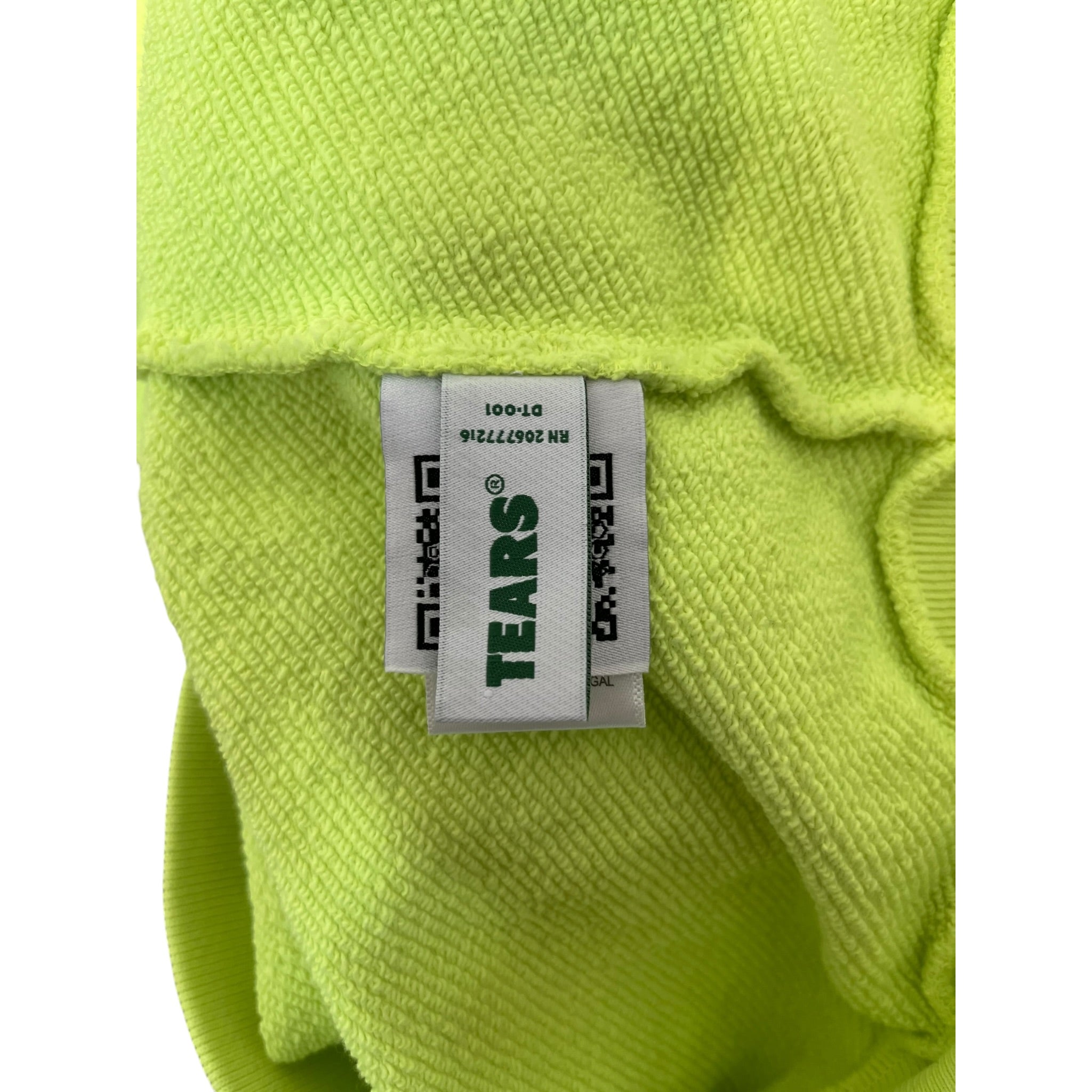 DENIM TEARS/Zip Up Hoodie/S/Cotton/GRN/NEON GREEN NWT view 5