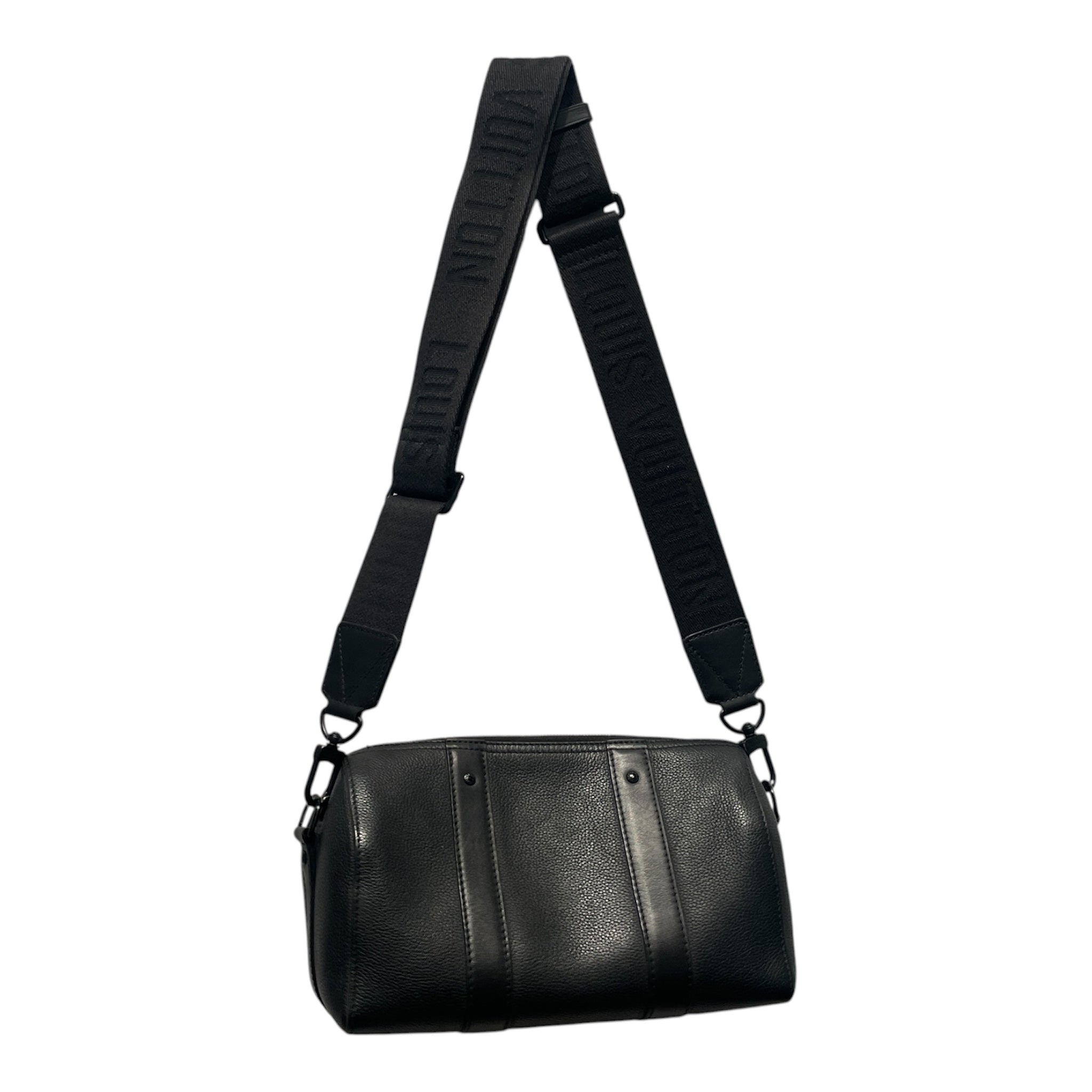 LOUIS VUITTON/Cross Body Bag/Leather/BLK/KEEPALL CITY view 2