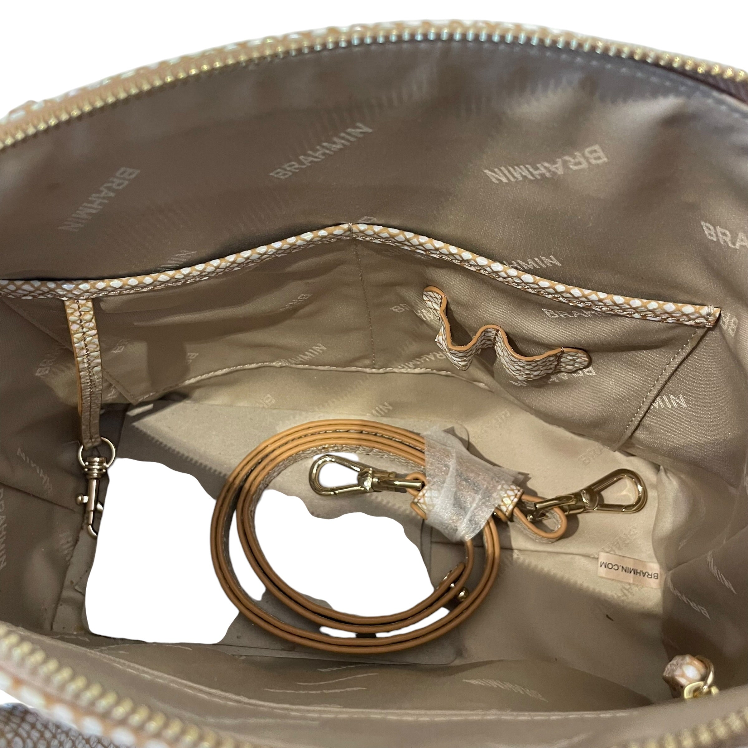 Brahmin/Tote Bag/Animal Pattern/Leather/BEG/Duxbury Python view 2