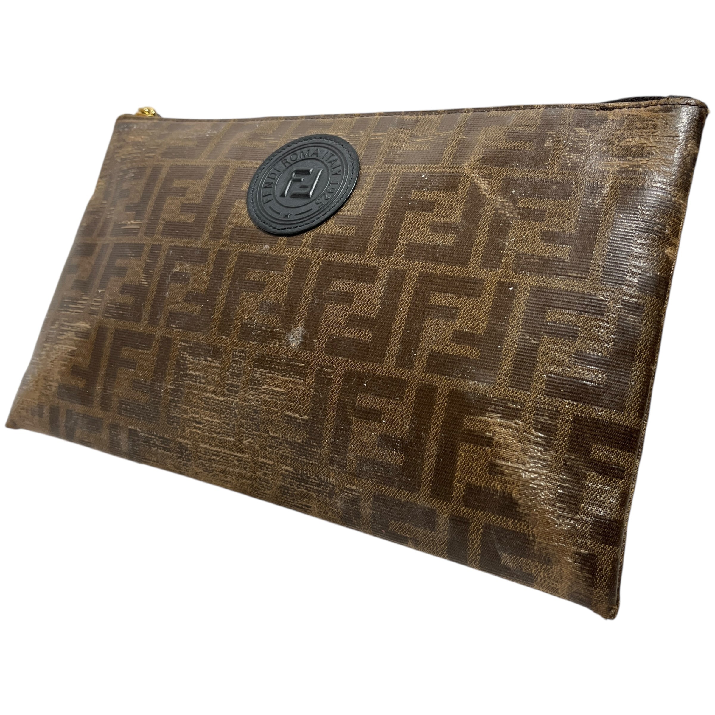 FENDI/Clutch Bag/Monogram/Leather/BRW/FF CLUTCH view 1