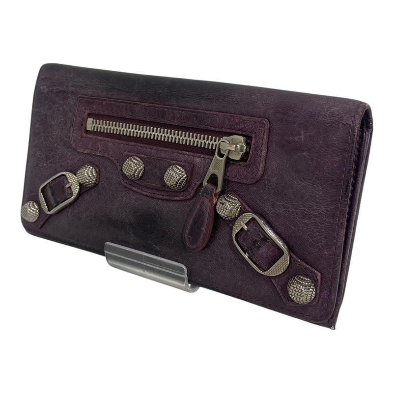 BALENCIAGA/Long Wallet/Leather/PPL/Silver Hardware