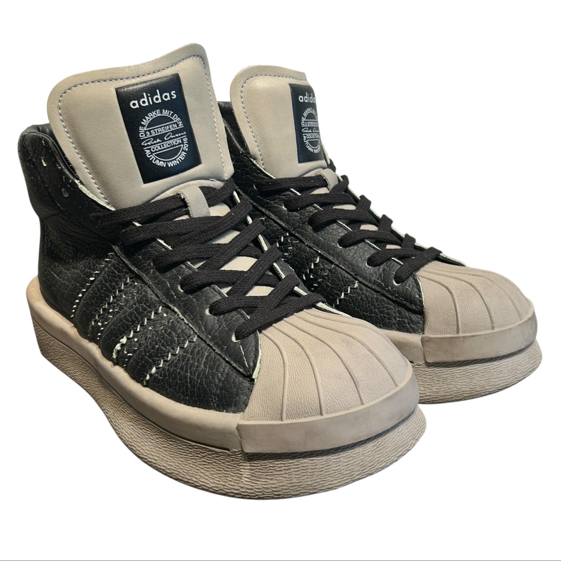 Rick Owens/adidas/Hi-Sneakers/US 6/Leather/BLK/Mastodon view 1