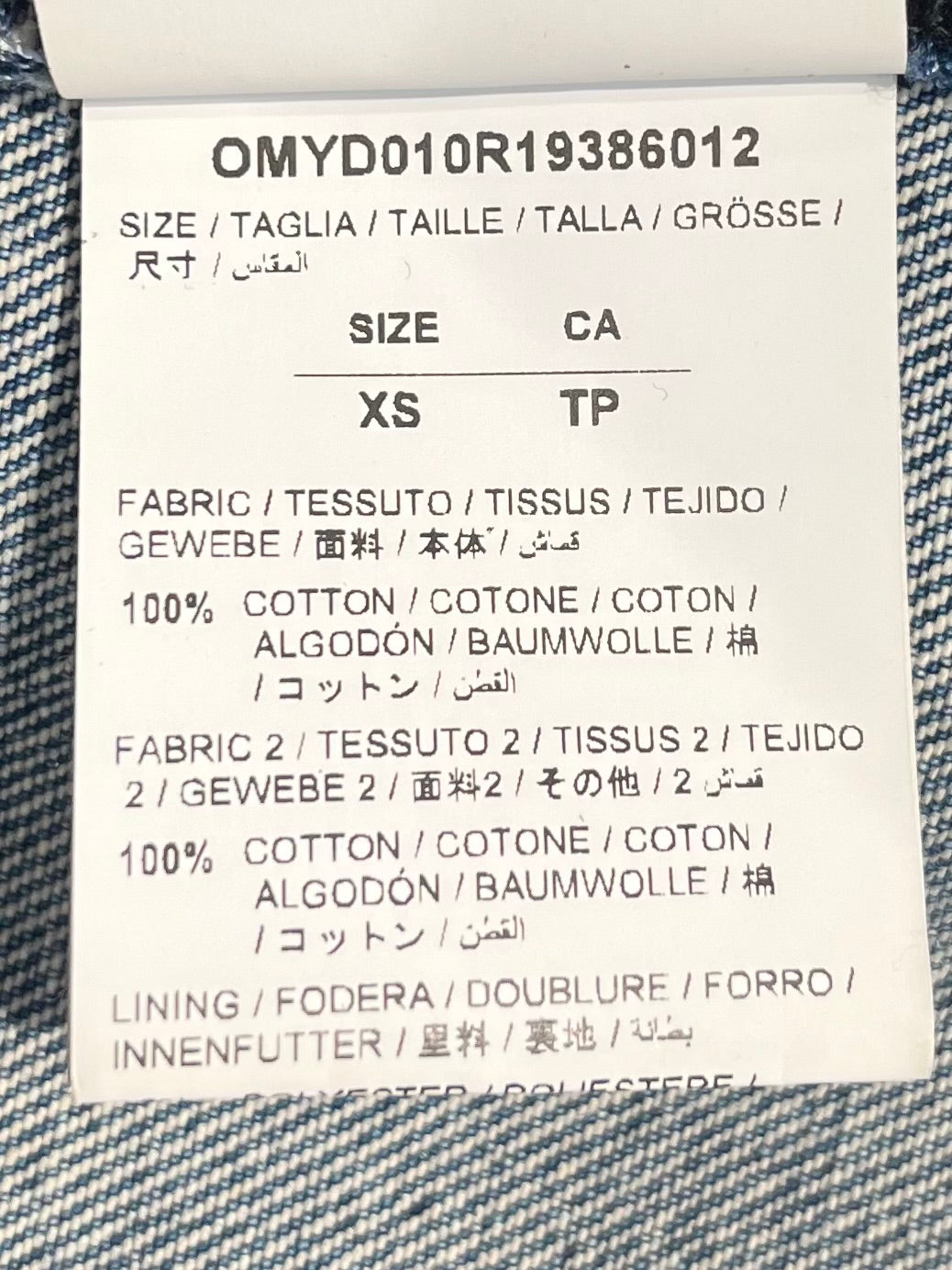 OFF-WHITE/Denim Jkt/XS/Cotton/BLU/RECONSTRUCTED SS19 GRAPHIC LOW view 5