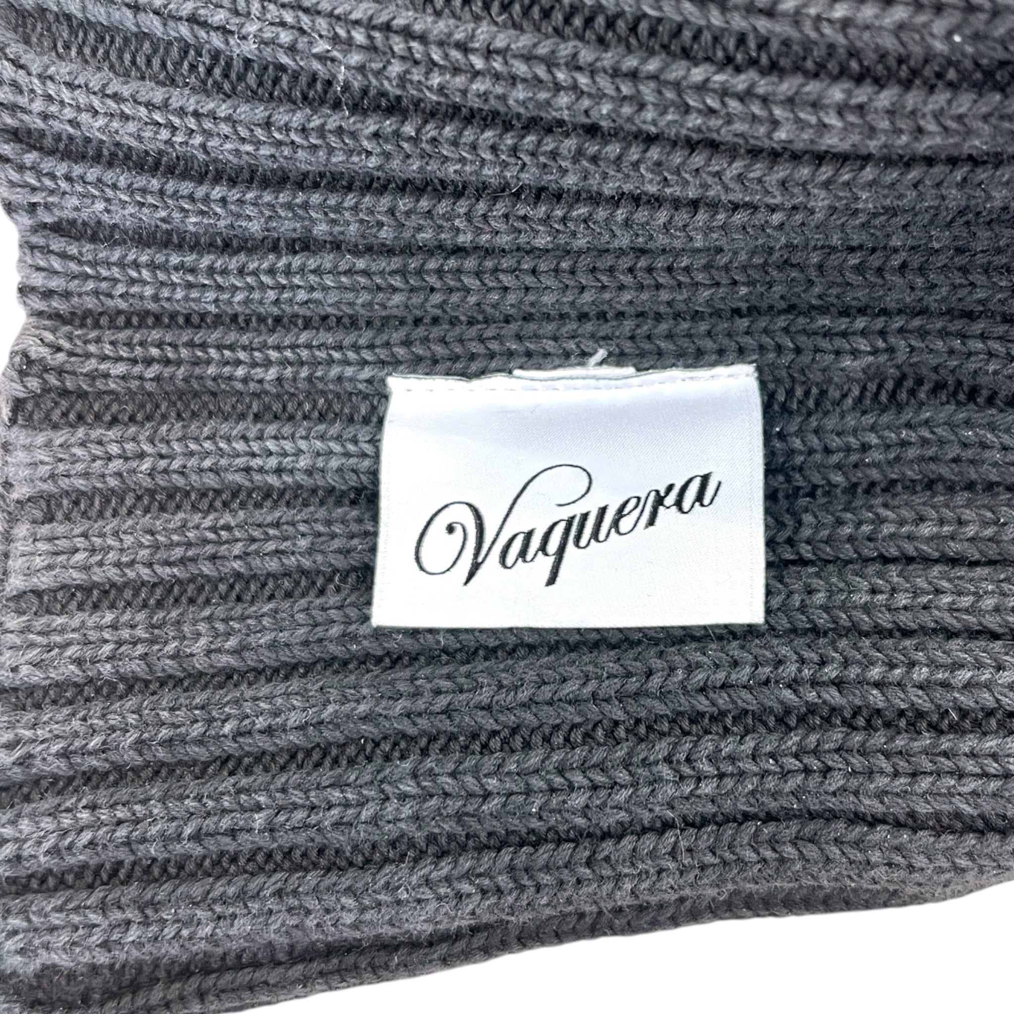 Vaquera/Headwear/OS/Cotton/BLK/ZIPPER RIBBED BALACLAVA view 3