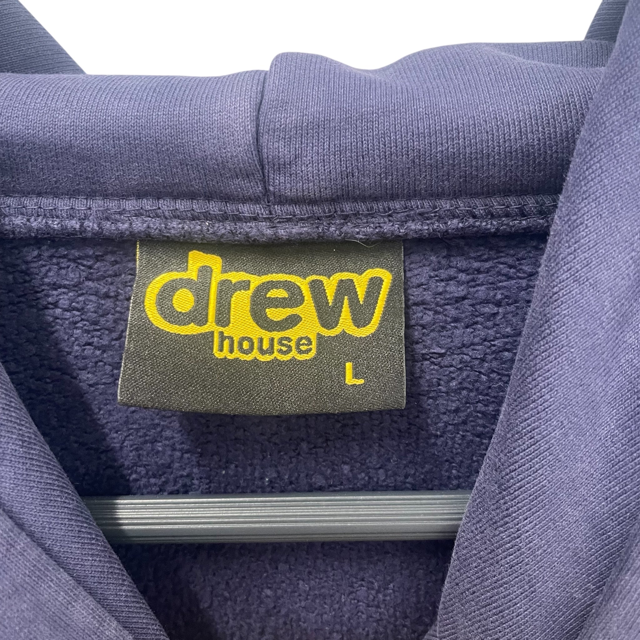 drew house/Hoodie/S/Graphic/Cotton/NVY/yellow smiley view 3