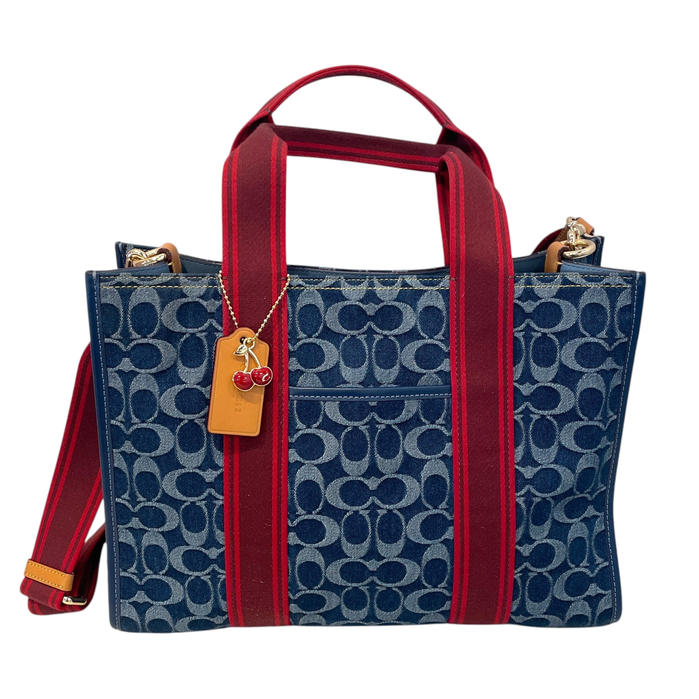 COACH/Tote Bag/Monogram/Denim/BLU/smith tote in signature denim view 2