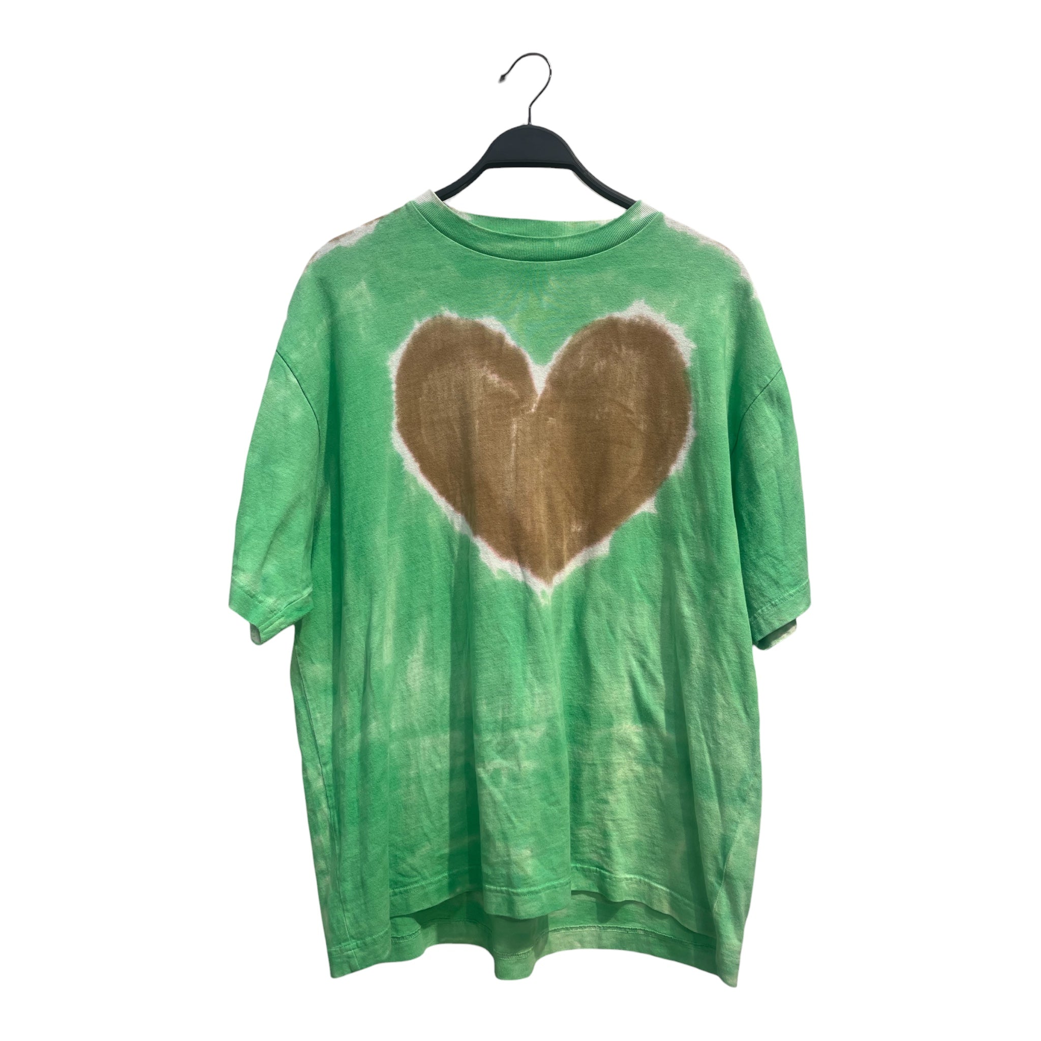 Acne Studios/T-Shirt/S/Cotton/GRN/All Over Print/FYRE COEUR BROWN TYEDYE HEART view 1