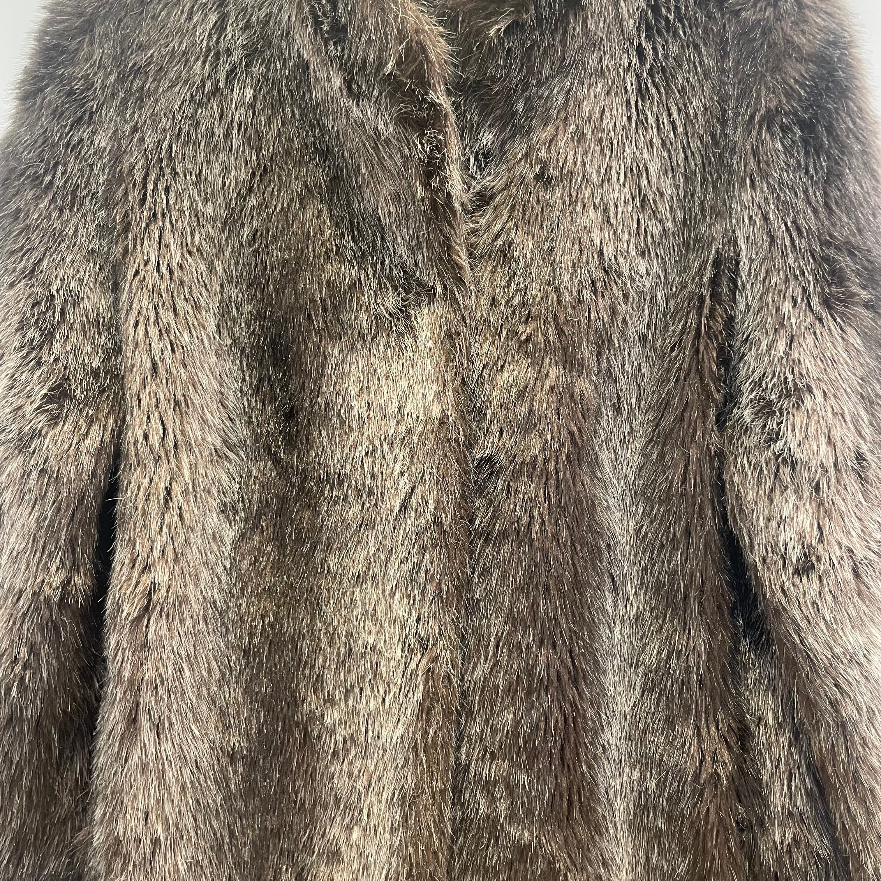 Vintage/Coat/Fur/BRW/brown bur no button view 3