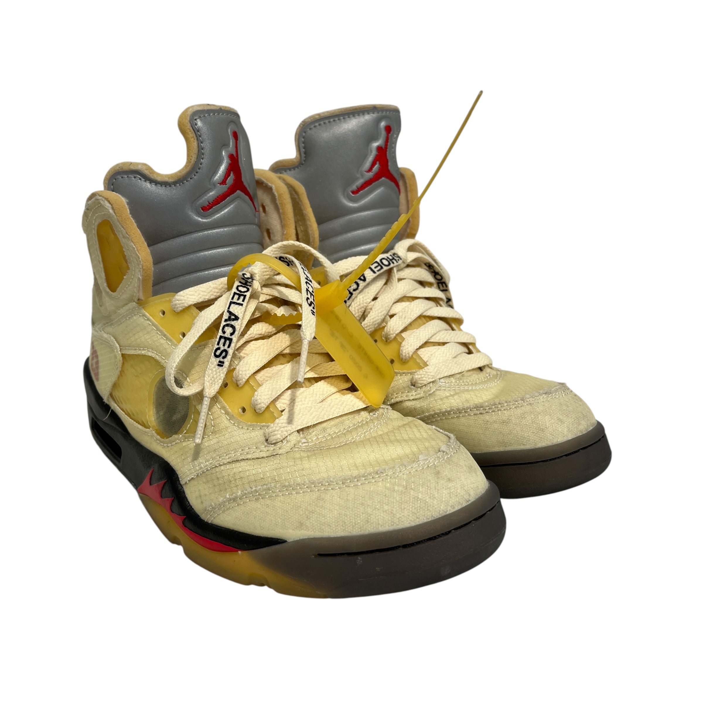 NIKE/OFF-WHITE/Hi-Sneakers/US 8/Polyester/CRM/Muslin 5's view 1