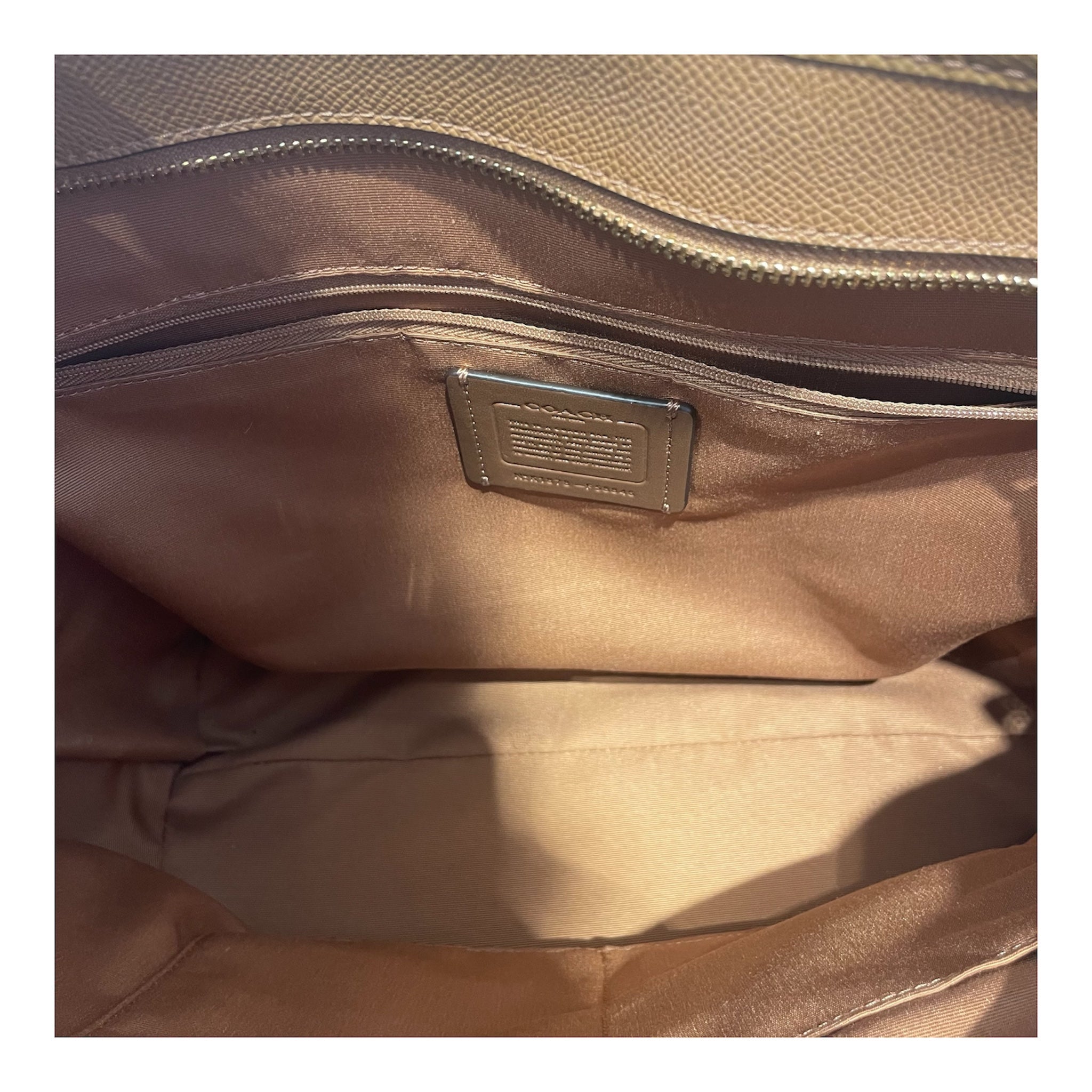 COACH/Tote Bag/Leather/BEG/City Zip (F58846) view 6