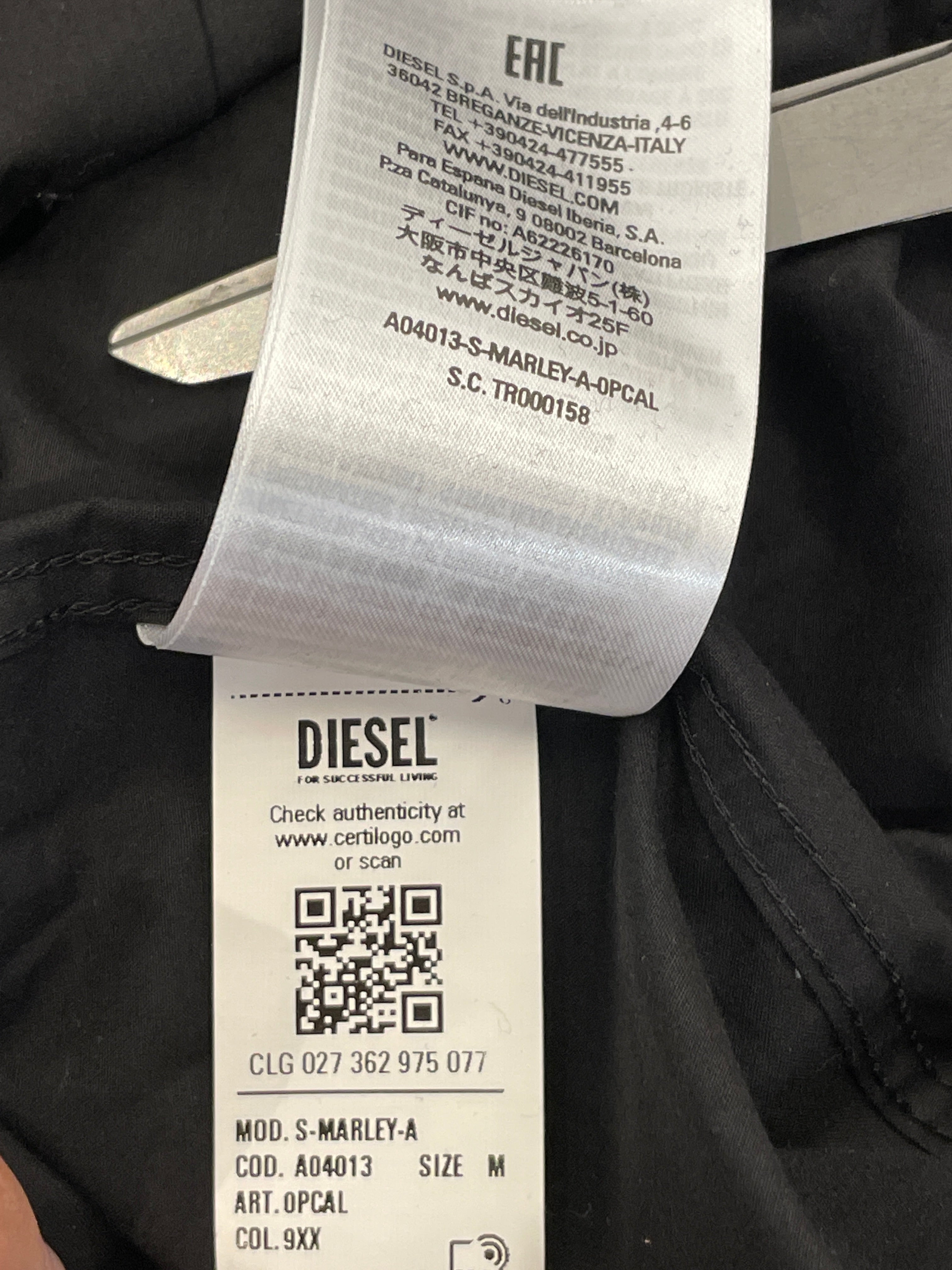 DIESEL/LS Shirt/M/Cotton/BLK/Marley Shirt view 6
