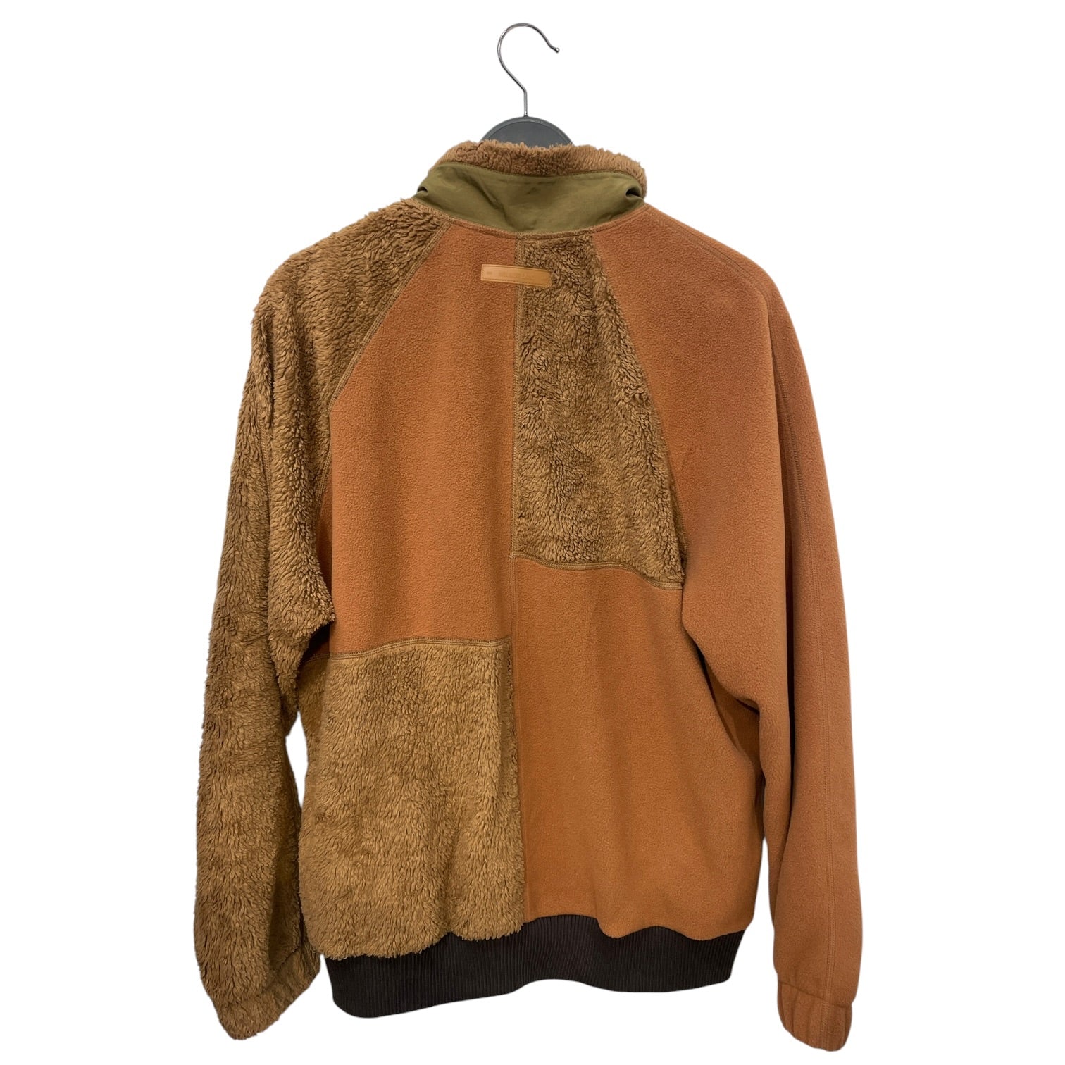 Helmut Lang/Fleece Jkt/S/Cotton/BRW/walnut patchwork fleece view 2