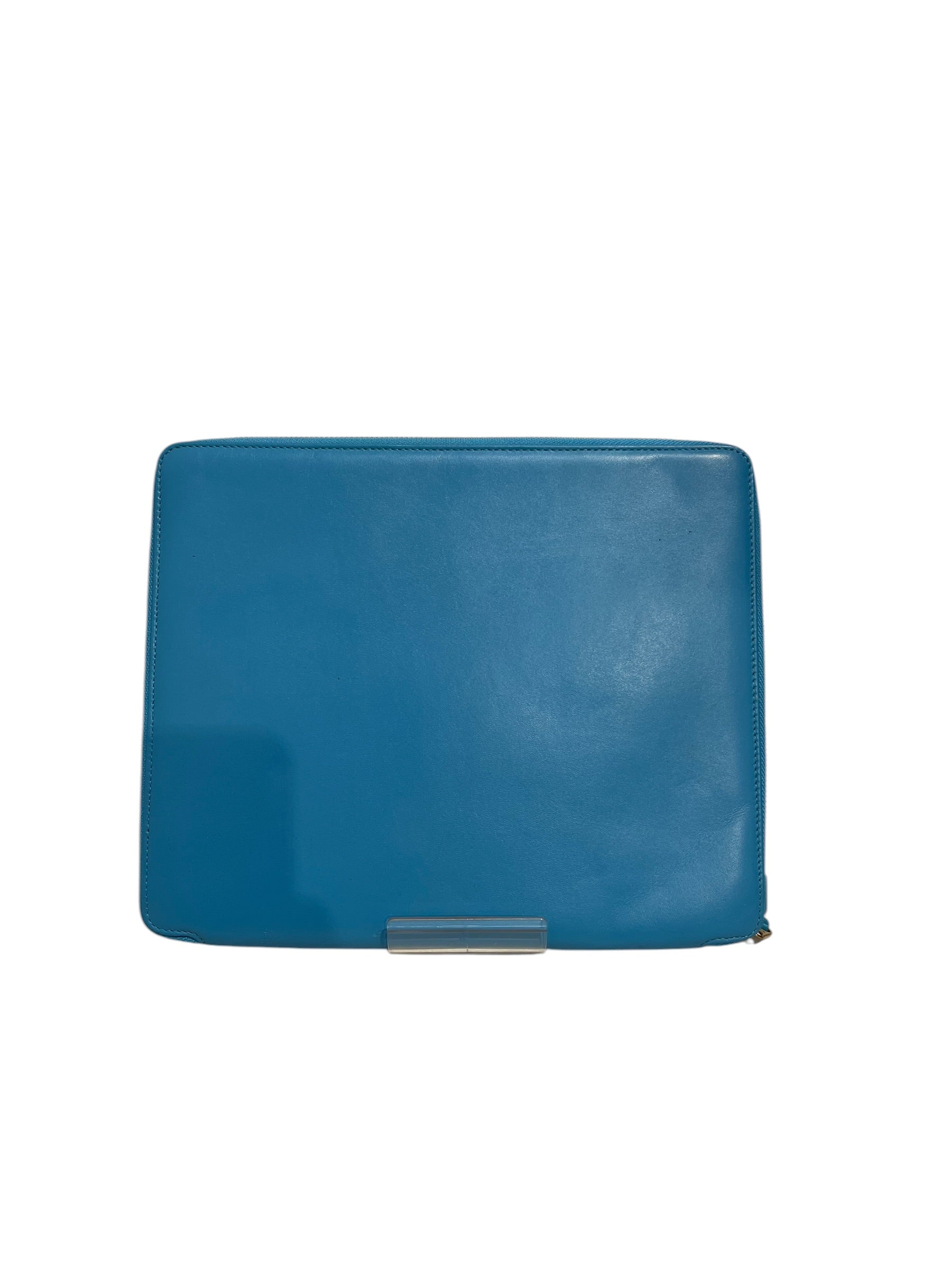 COMME des GARCONS/Pouch/Leather/BLU/LARGE TEAL ZIP POUCH view 2