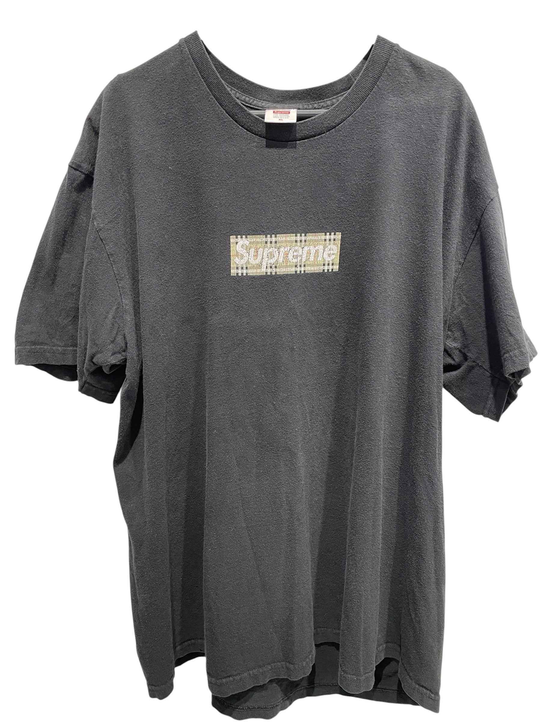 Supreme/BURBERRY LONDON/T-Shirt/XL/Cotton/BLK/ view 1