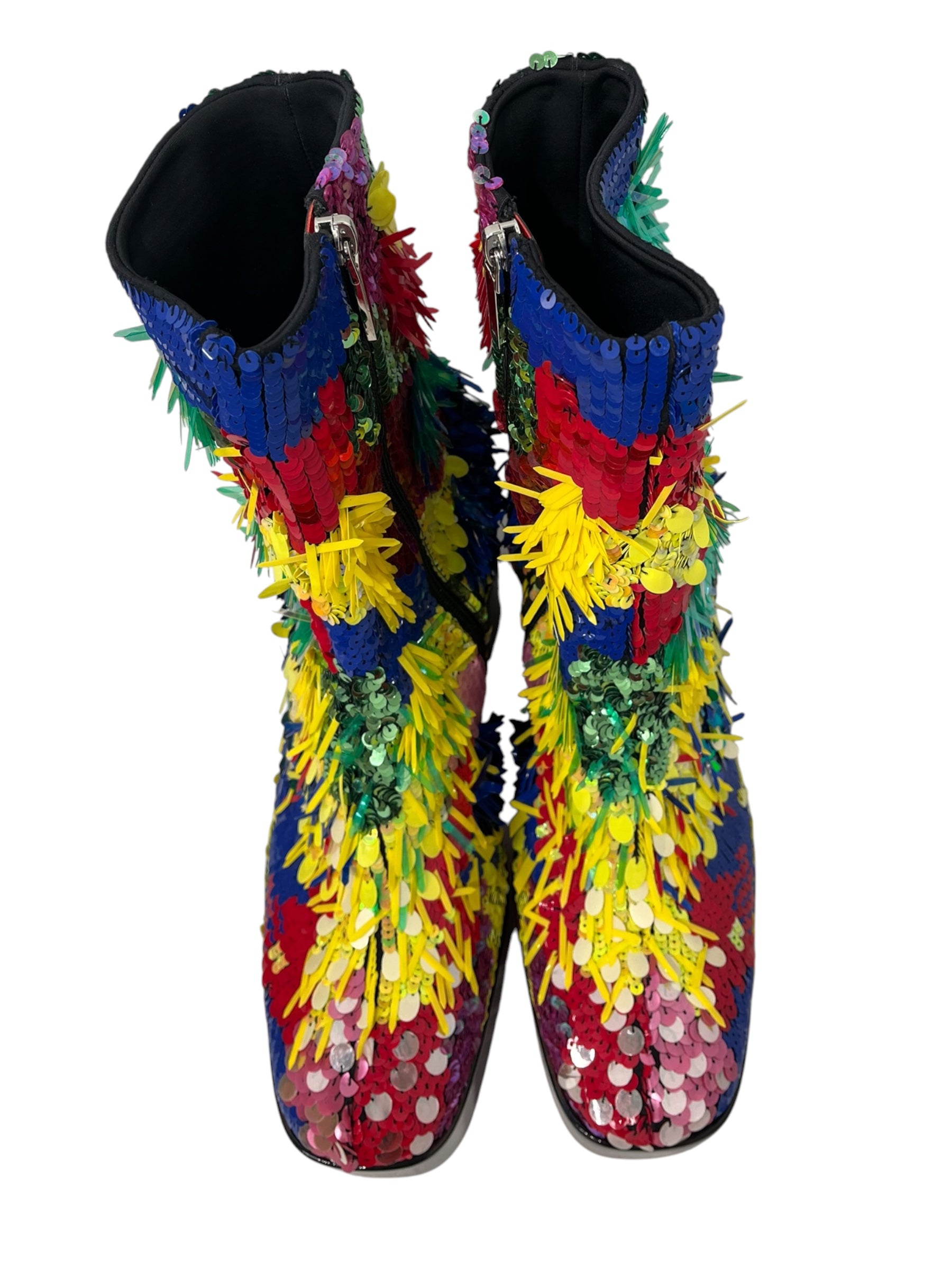 Christian Louboutin/Boots/EU 46/MLT/Side Zip/SEQUIN PLATFORM HEEL view 6