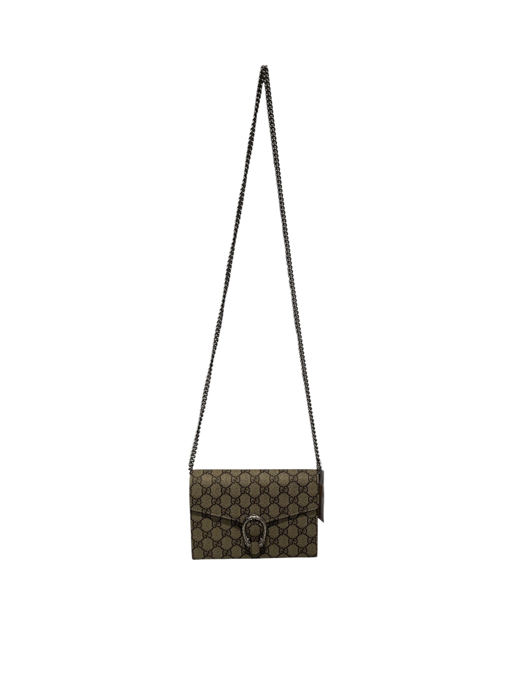 GUCCI/Cross Body Bag/Monogram/Leather/GRY/Dionysus Shoulder Bag view 1