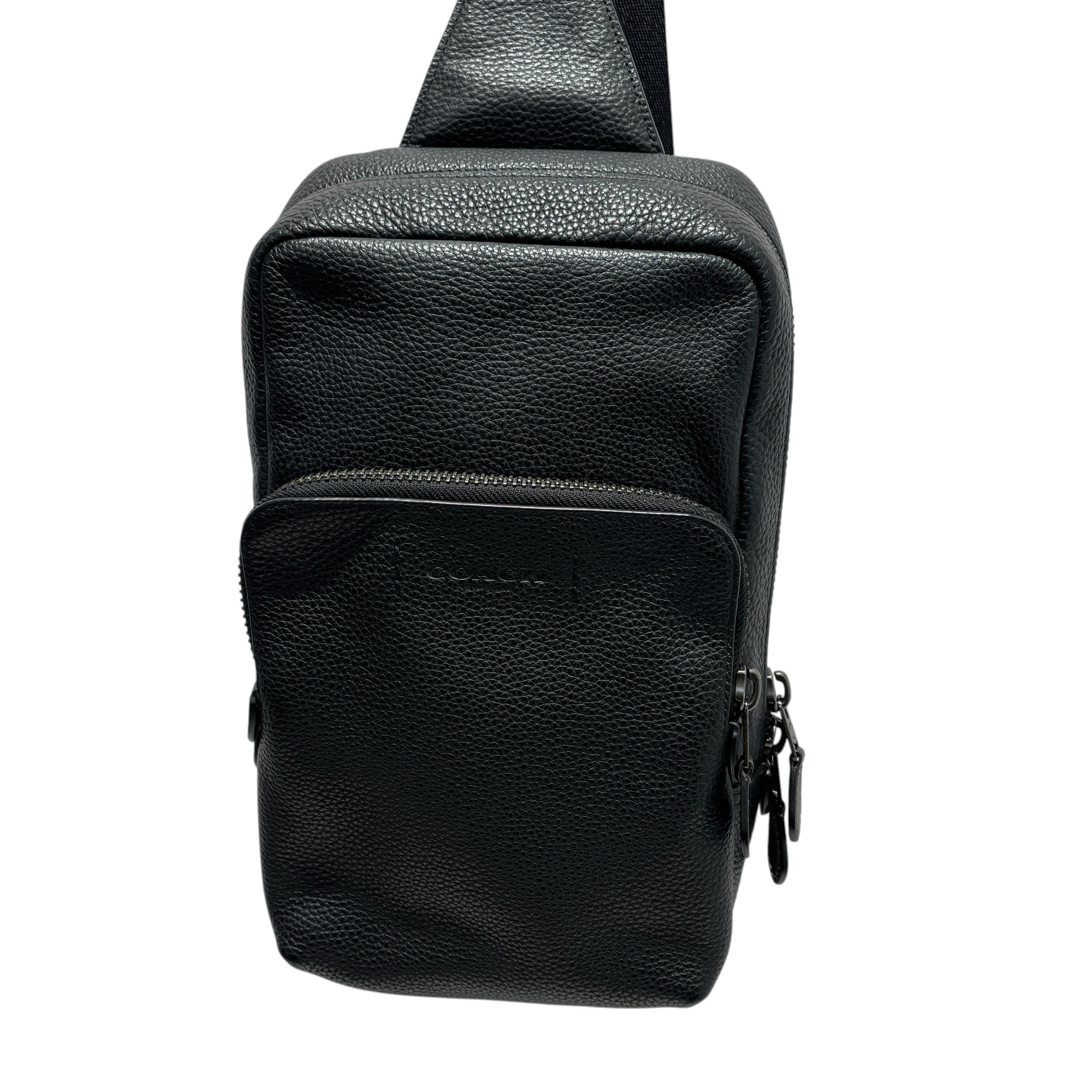 COACH/Fanny Pack/Leather/BLK/GOTHAM sling pack view 11
