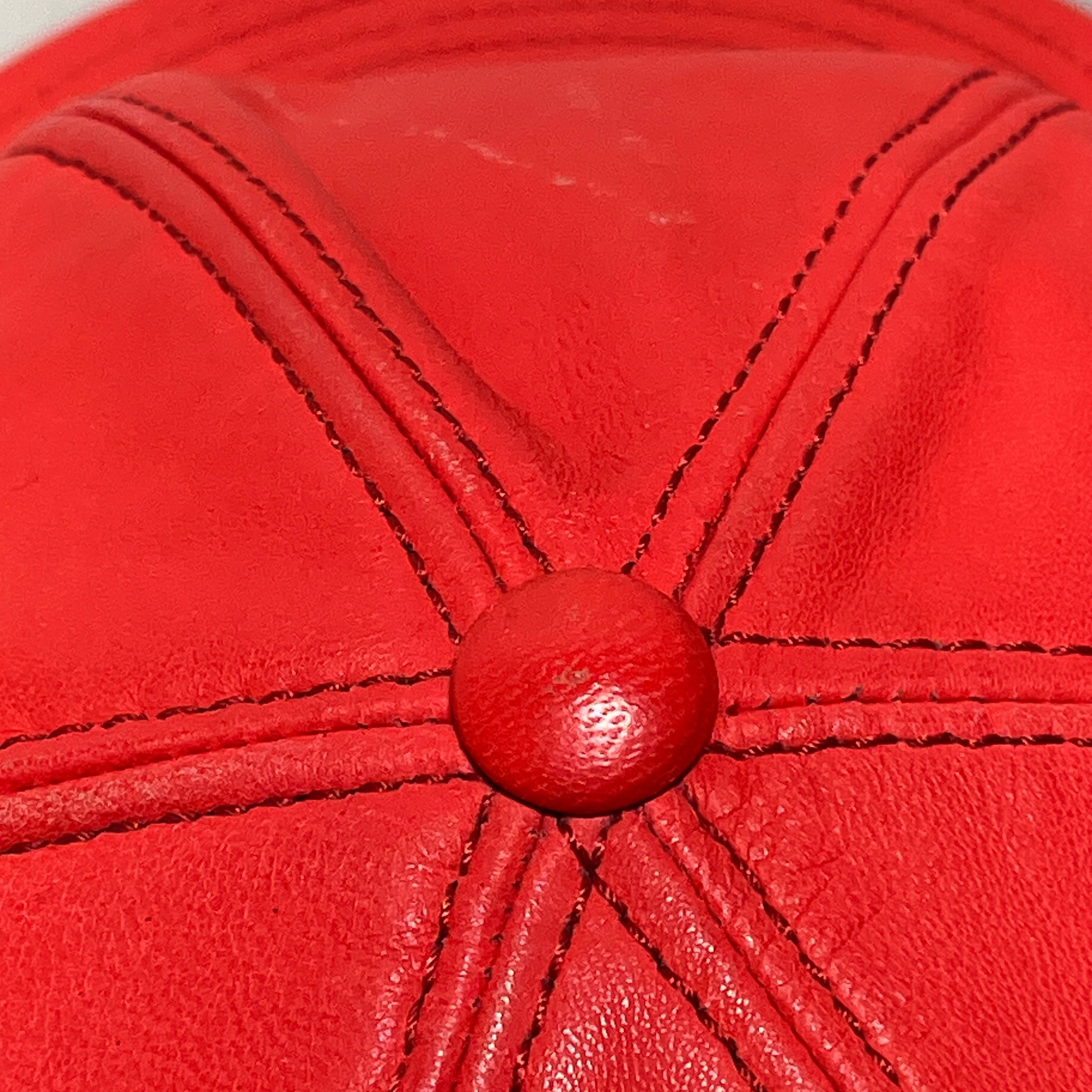 MOSCHINO/Trucker Cap/Leather/RED/Moschino Double Brim Hat view 13