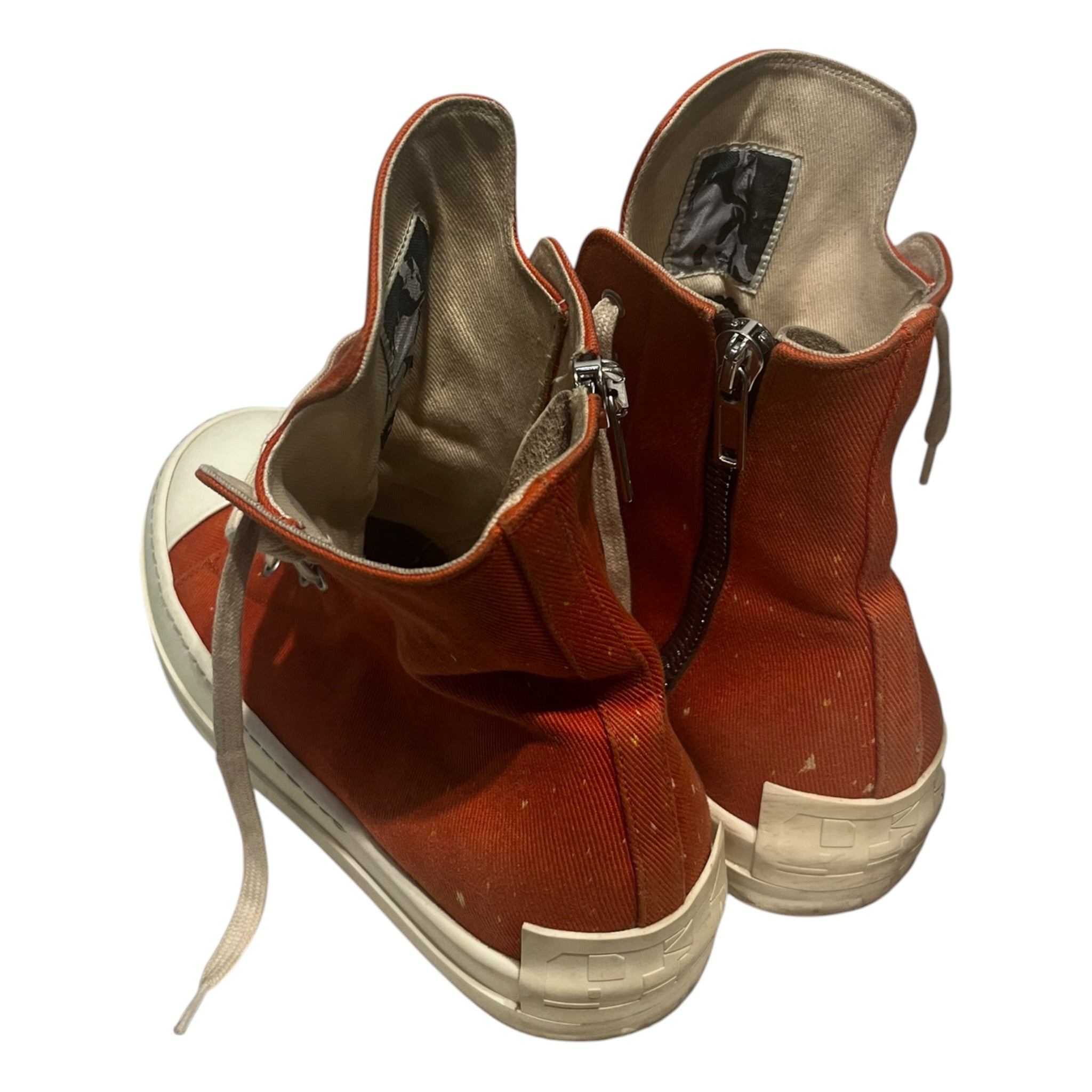 RICK OWENS DRKSHDW/Hi-Sneakers/EU 44/Cotton/ORN/License Plate Ramones view 2