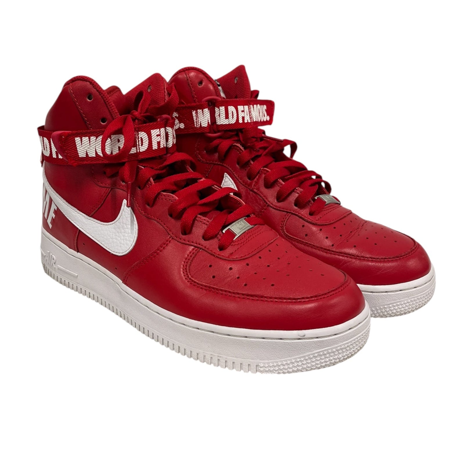 Supreme/NIKE/Hi-Sneakers/US 11/Graphic/Leather/RED/U-Tip/AIR FORCE ONE HI view 1