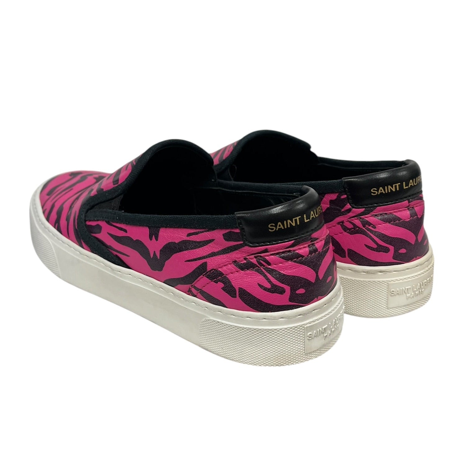 SAINT LAURENT/Low-Sneakers/EU 40/Stripe/Leather/PNK/PINK TIGER SLIP ON view 2
