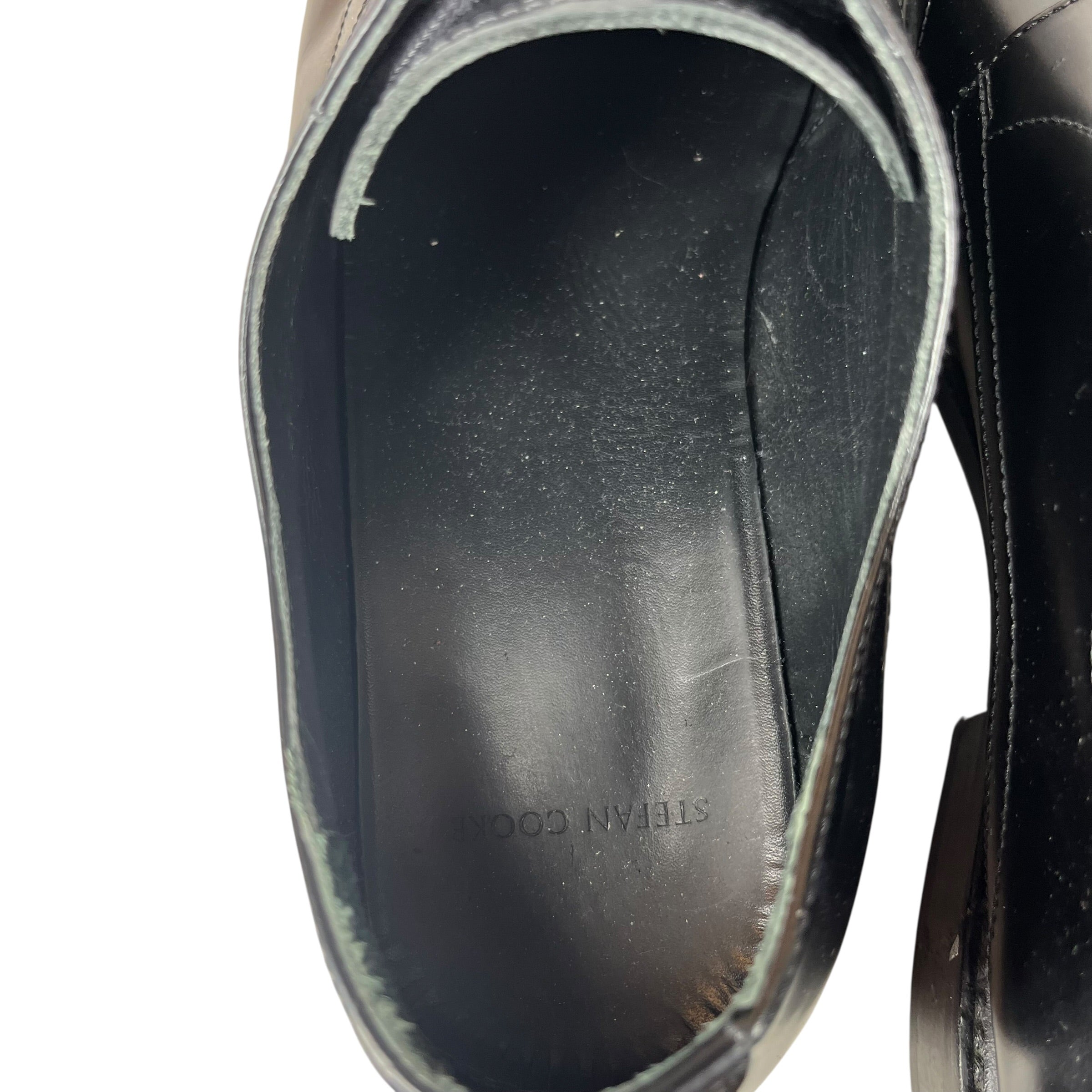 STEFAN COOKE/Dress Shoes/EU 45/Leather/BLK/slashed derbies view 3
