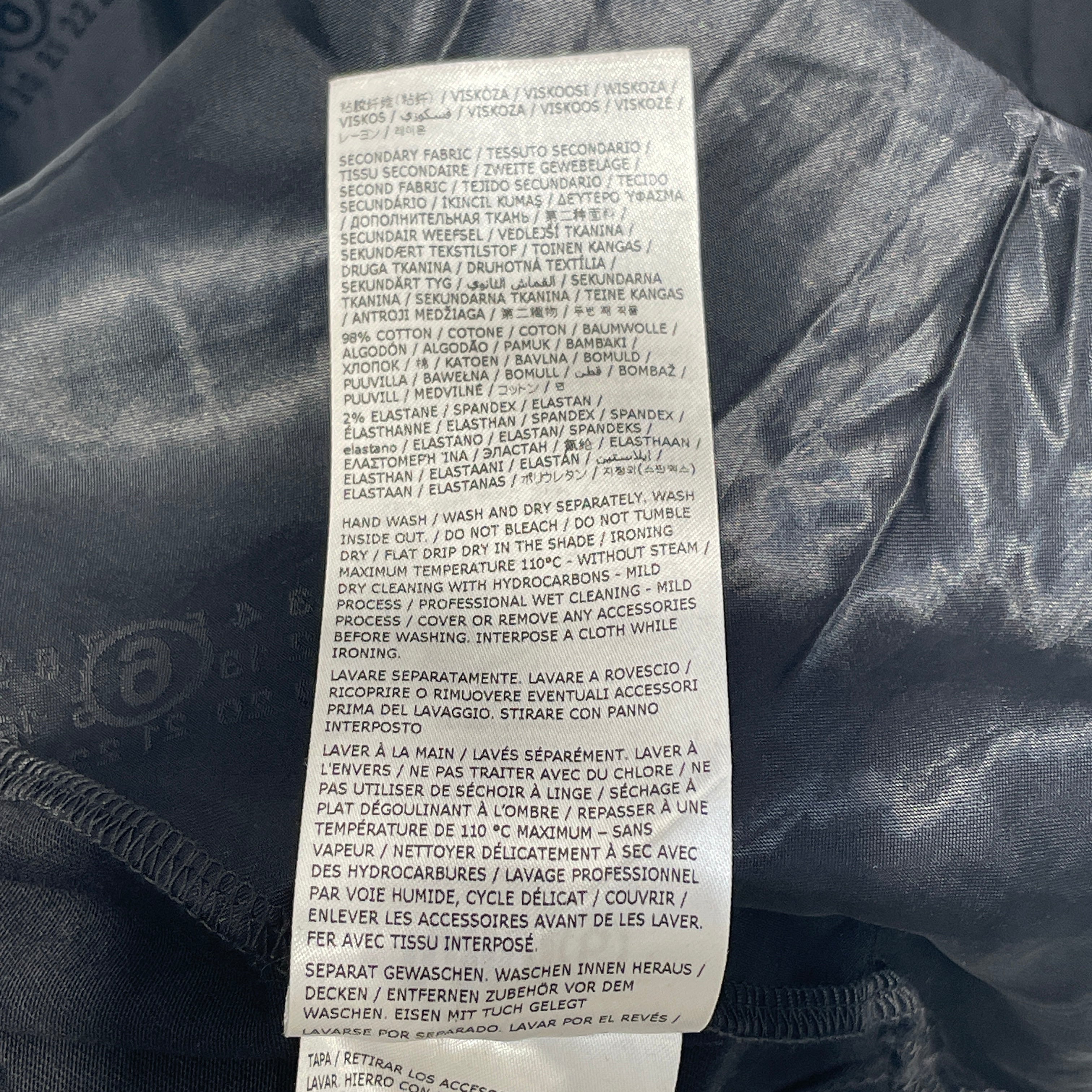 Maison Margiela/3|4 T-Shirt/XL/Cotton/BLK/Cut n Sew SL Tee view 6