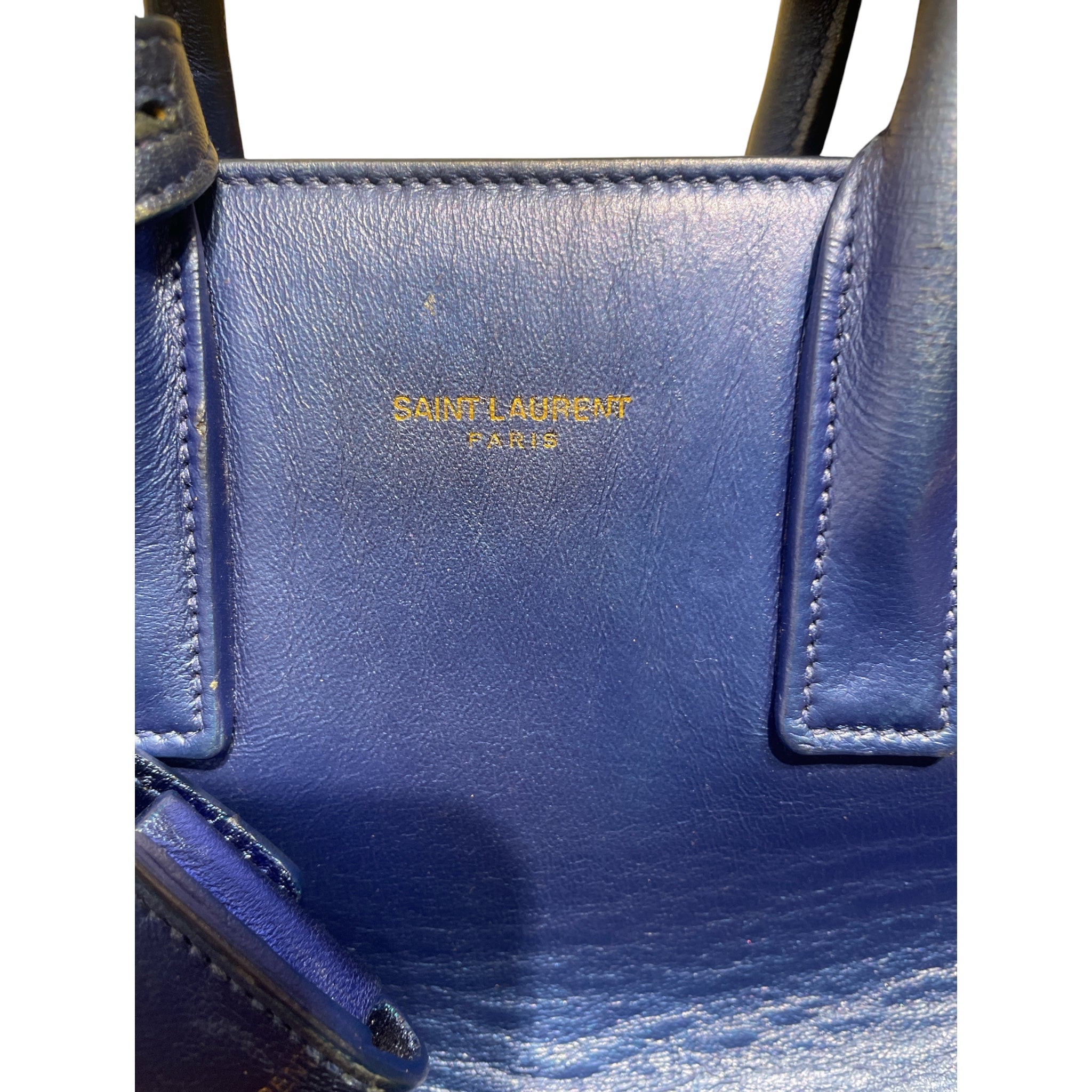 SAINT LAURENT/Cross Body Bag/Leather/BLU/SAC DE JOUR view 4