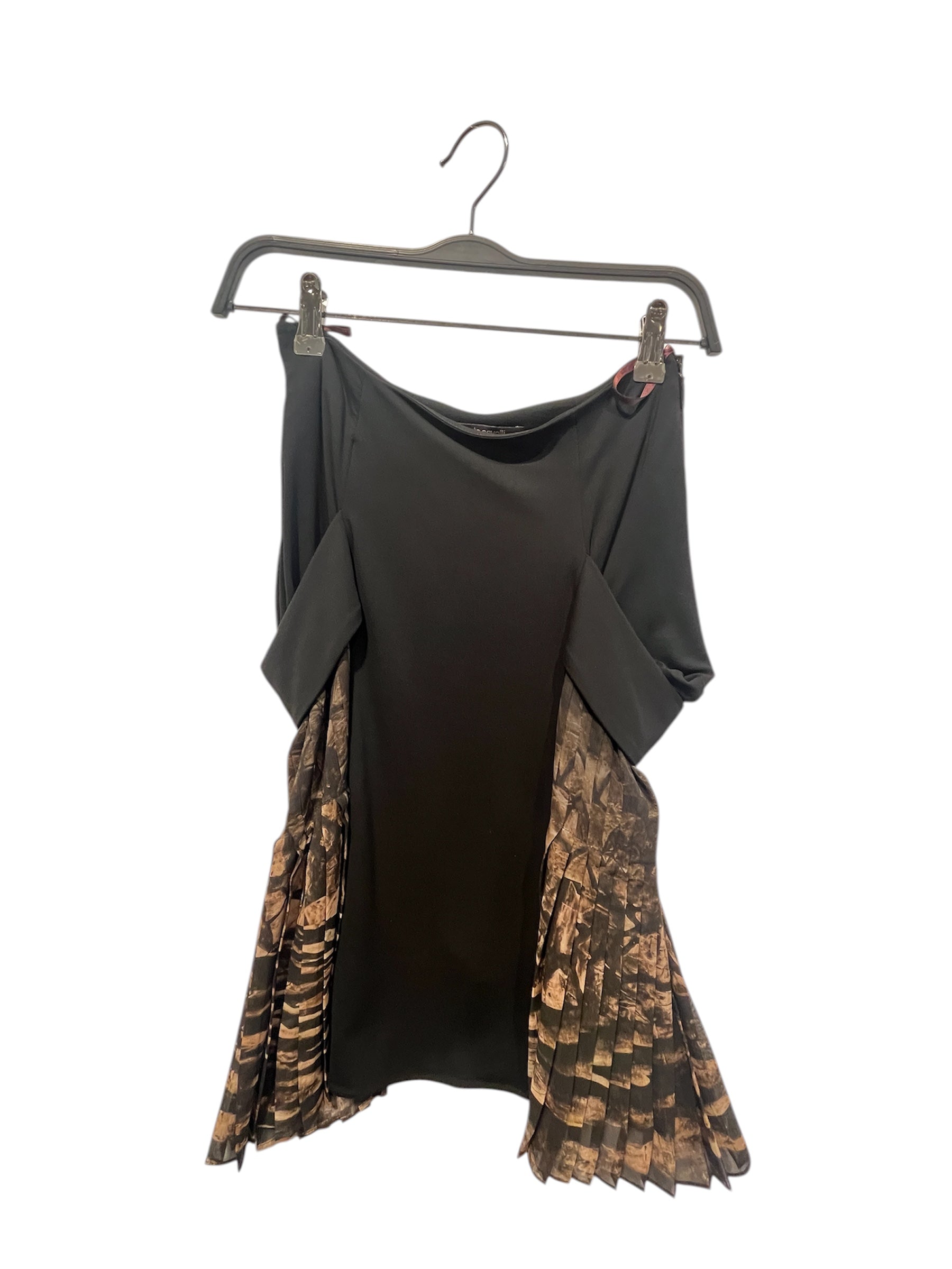 roberto cavalli/Skirt/40/Cotton/BLK/animal print pleated view 2
