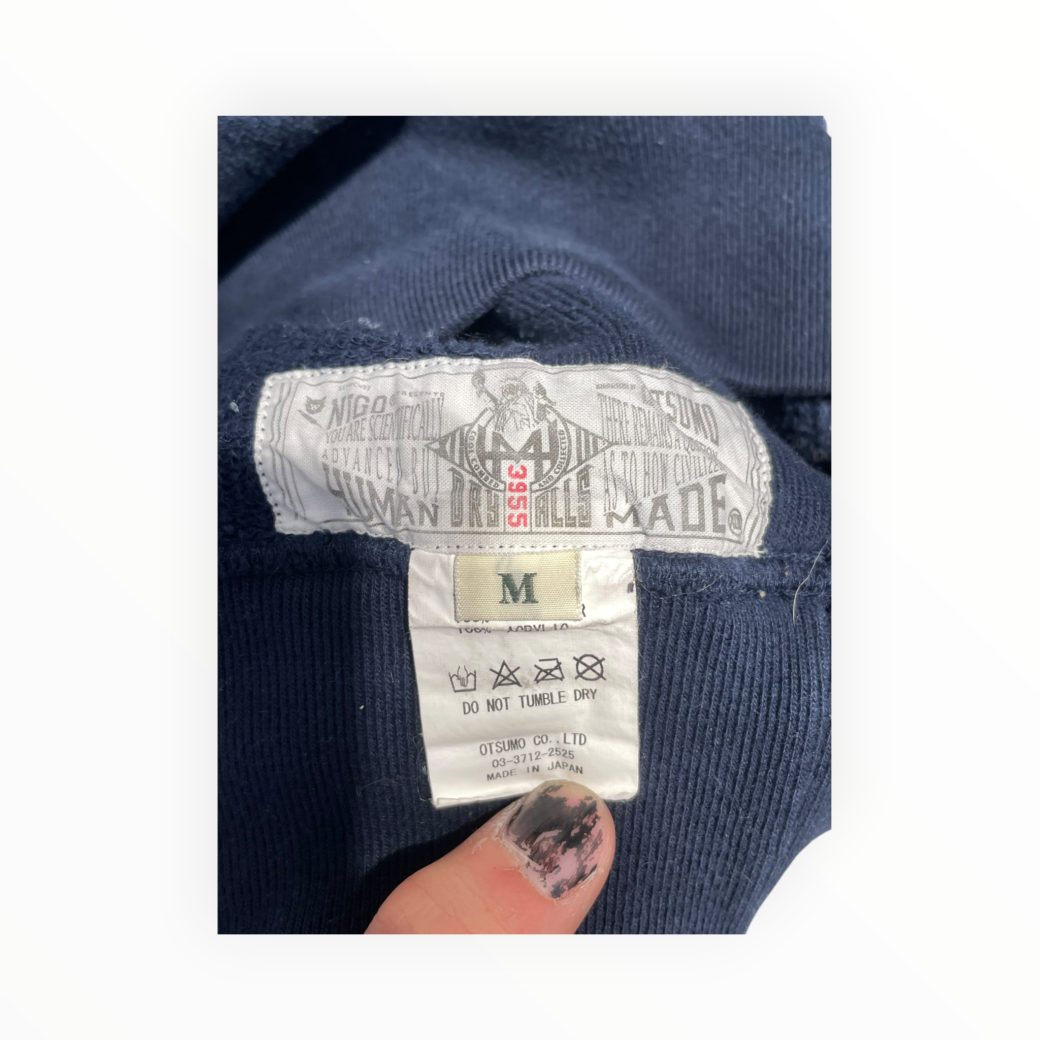 HUMAN MADE/Sweatshirt/M/Cotton/NVY/1/4 ZIP HEART LOGO view 4