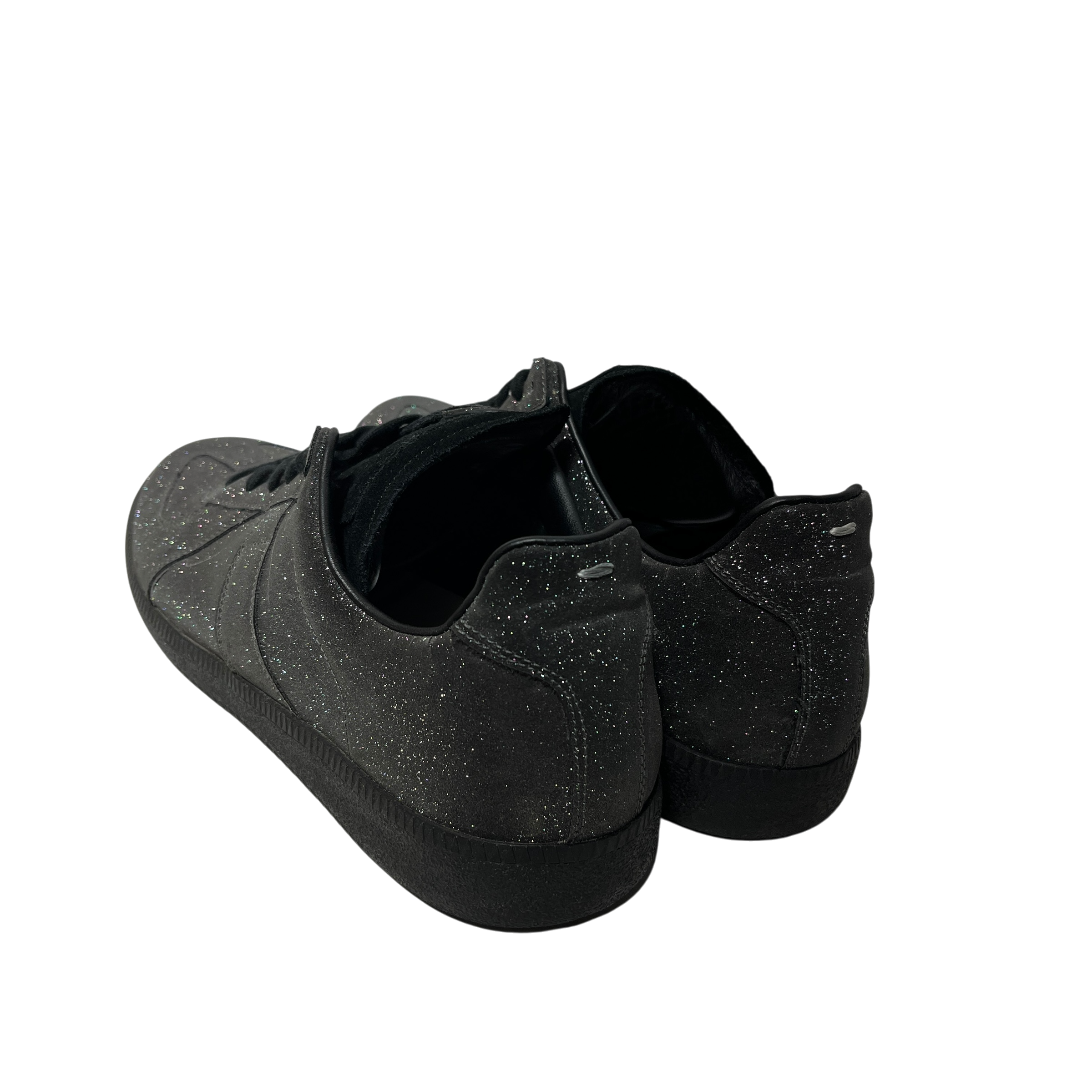 Maison Margiela/Low-Sneakers/EU 46/Leather/BLK/glitter gat view 2