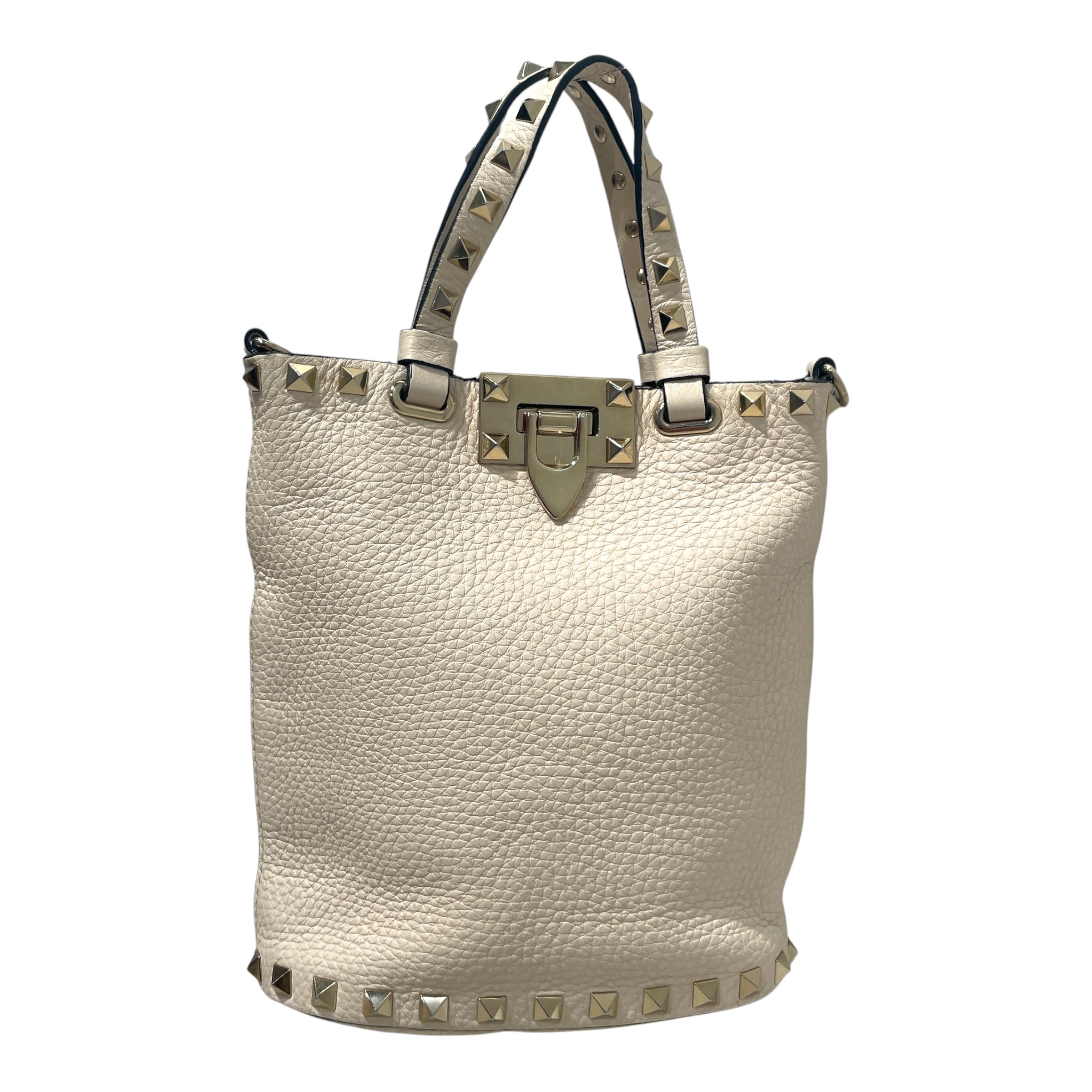 VALENTINO/Cross Body Bag/Leather/WHT/Rock Stud Bucket Bag view 5