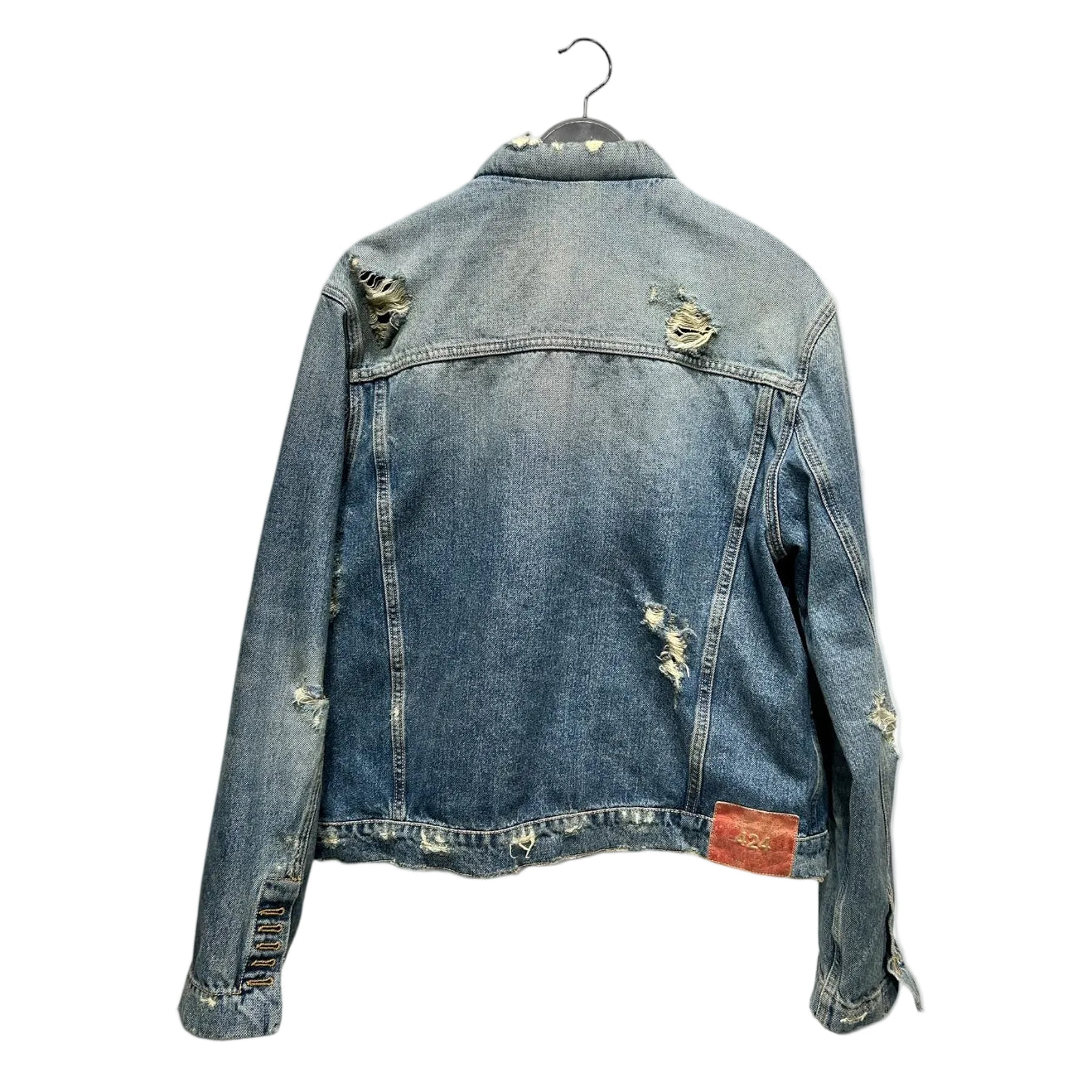 424(FourTwoFour)/Denim Jkt/50/Denim/NVY/TRUCKER PADDED COLLAR view 2