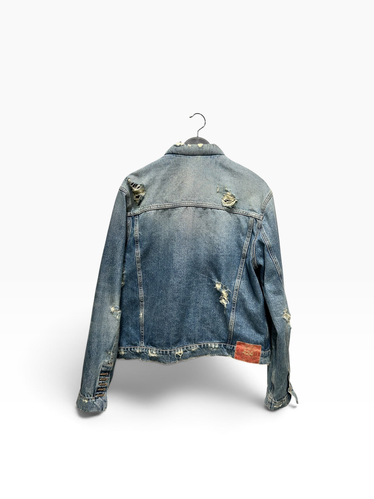424(FourTwoFour)/Denim Jkt/50/Denim/NVY/TRUCKER PADDED COLLAR view 2