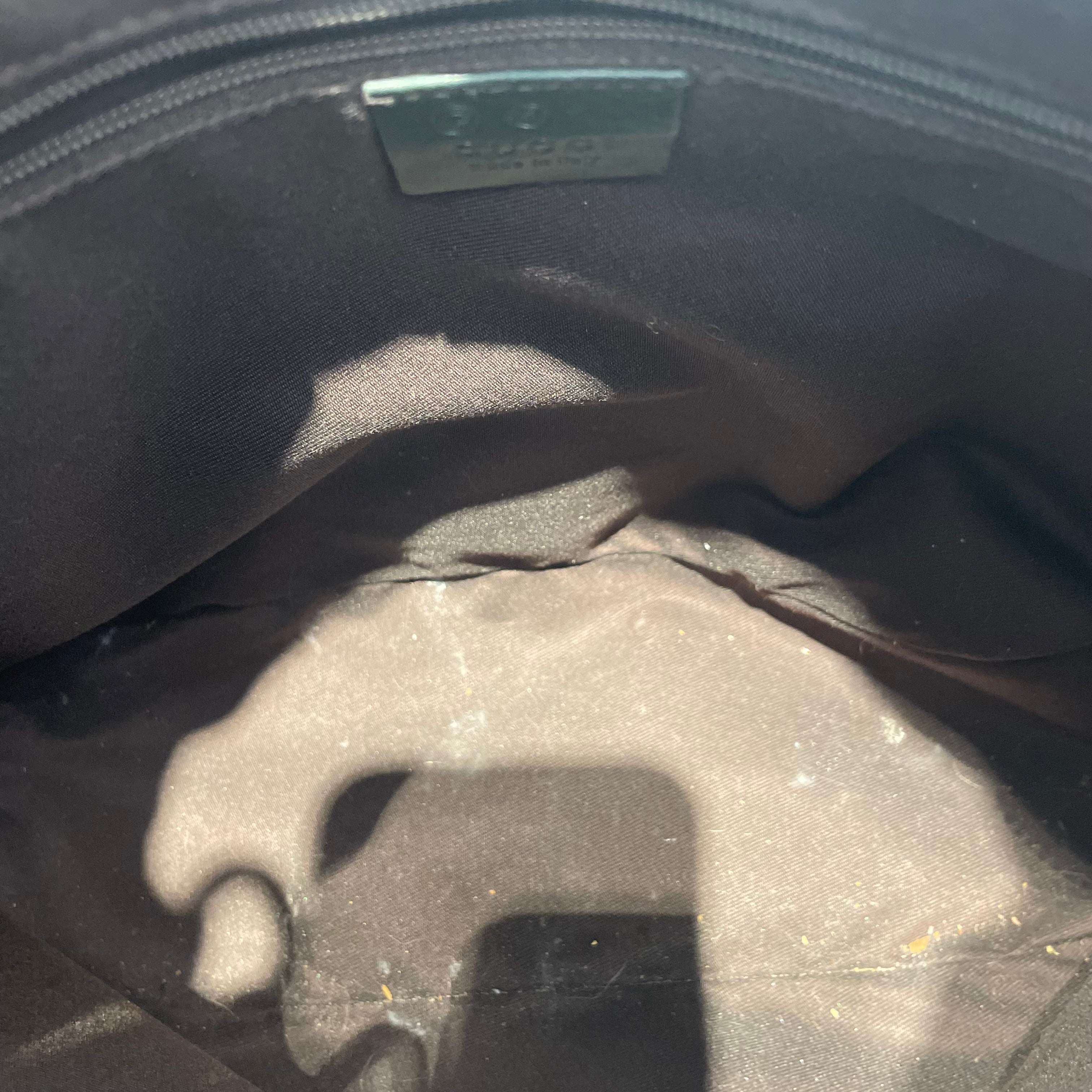 GUCCI/Tote Bag/Monogram/Leather/BLK/HOBO SHOULDER BAG view 4