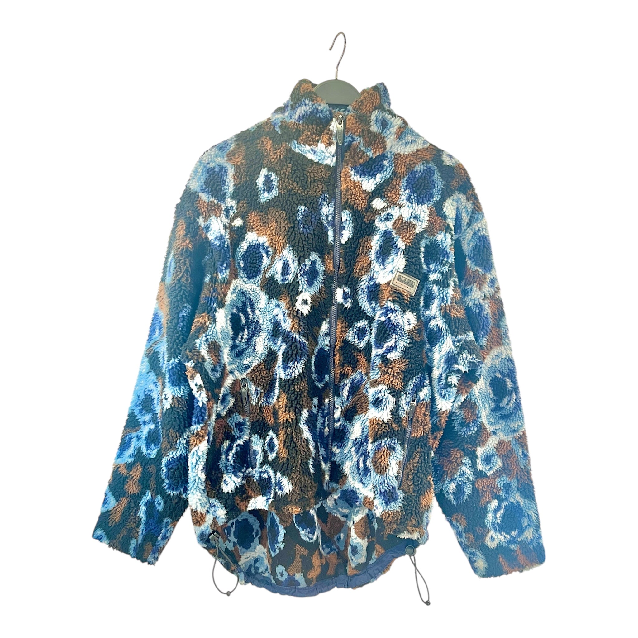 MARTINE ROSE/NAPAPIJRI/Fleece Jkt/M/Acrylic/BLU/Floral Pattern/NAPA FLEECE view 1