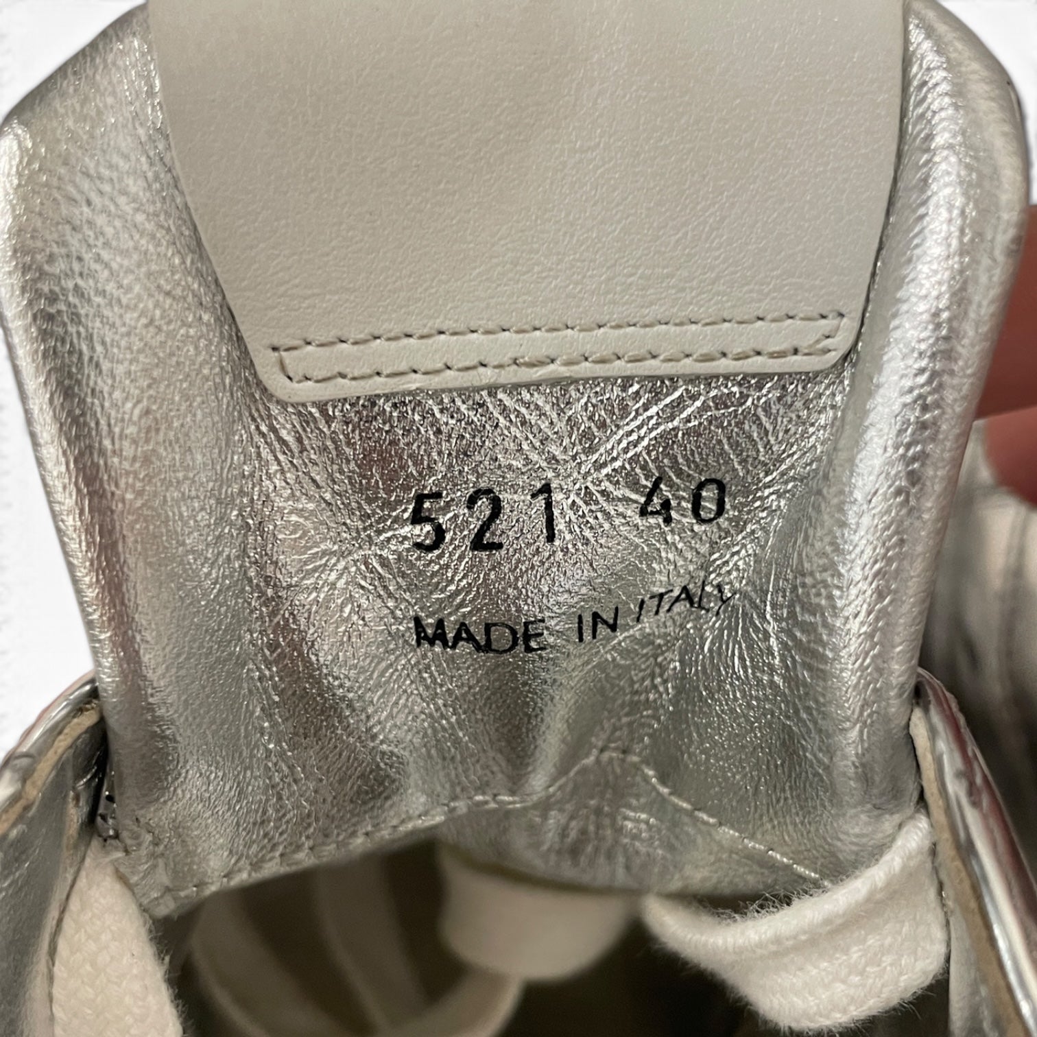 MIU MIU/Low-Sneakers/US 7/Polyester/SLV/Heeled soccer shoe shiny view 4