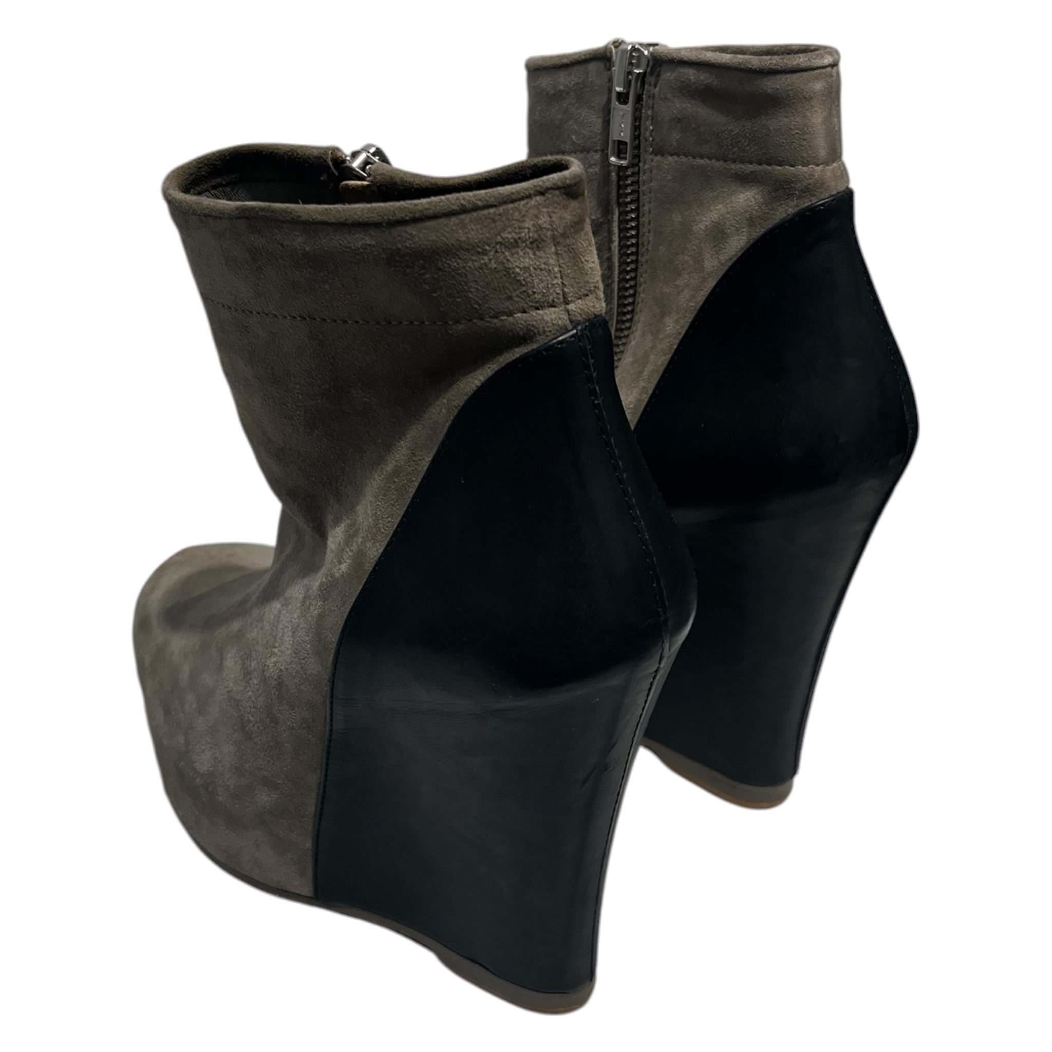 ANN DEMEULEMEESTER/Ankle Boots/EU 39/Suede/KHK/WEDGE HEELS view 2