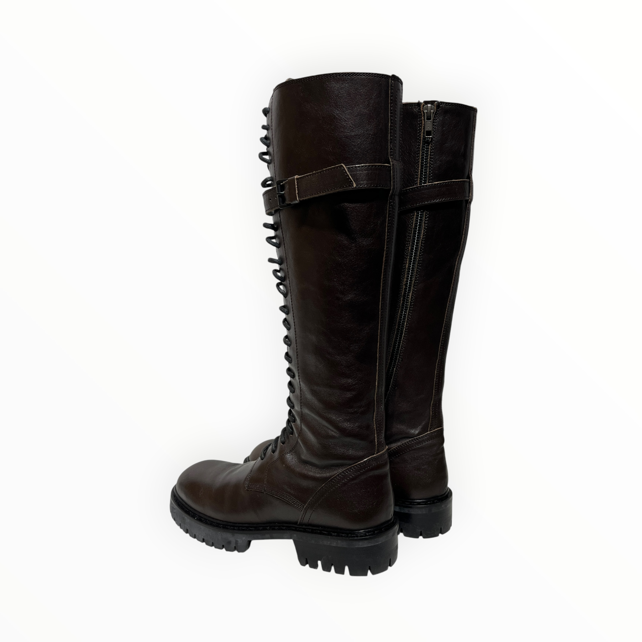 ANN DEMEULEMEESTER/Boots/EU 38/Leather/BRW/interior discoloration view 2