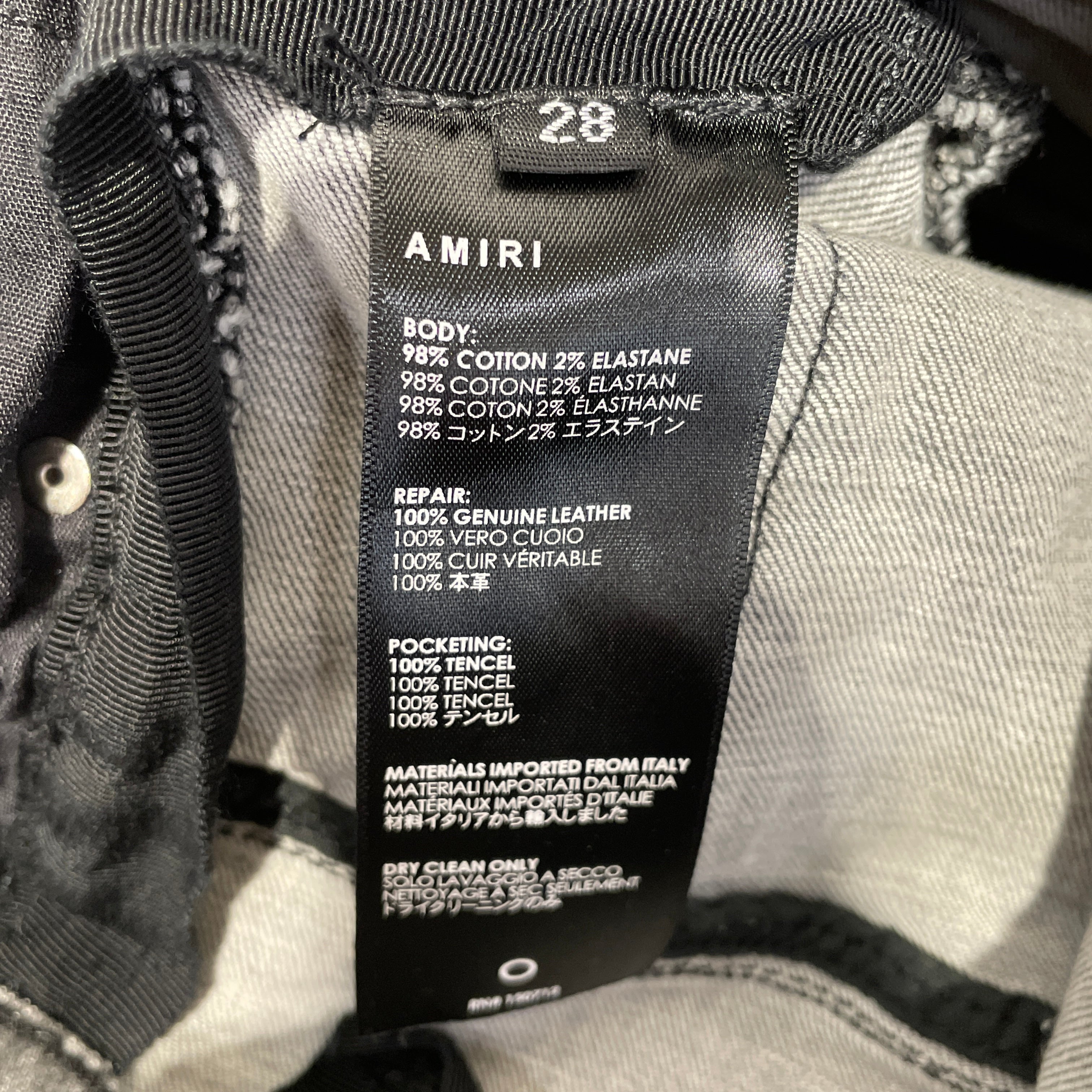 AMIRI/Skinny Pants/28/Denim/GRY/Bandana Thrasher Distressed view 4