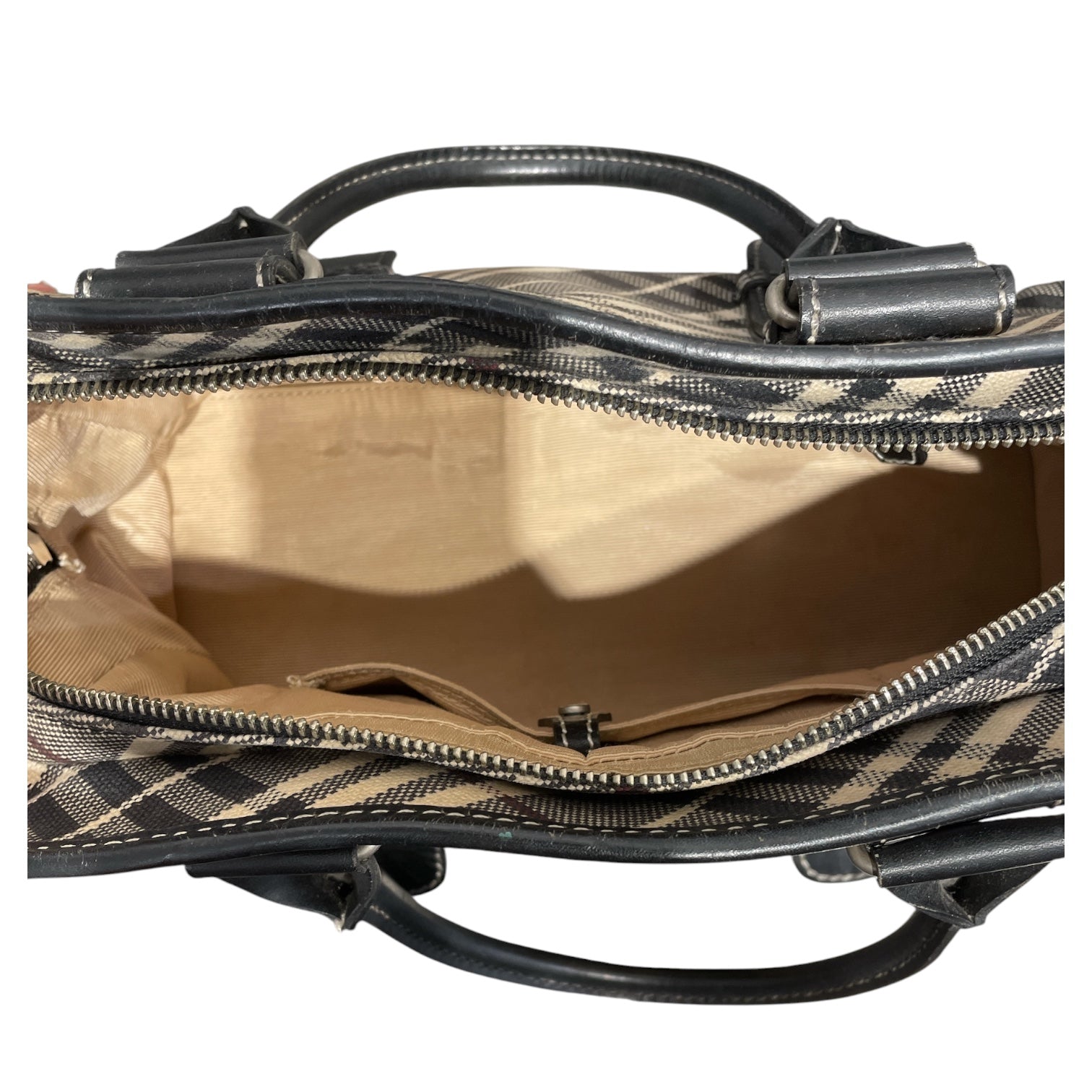 BURBERRY BLUE LABEL/Hand Bag/Cotton/MLT/Black Nova Check Handle Bag view 4