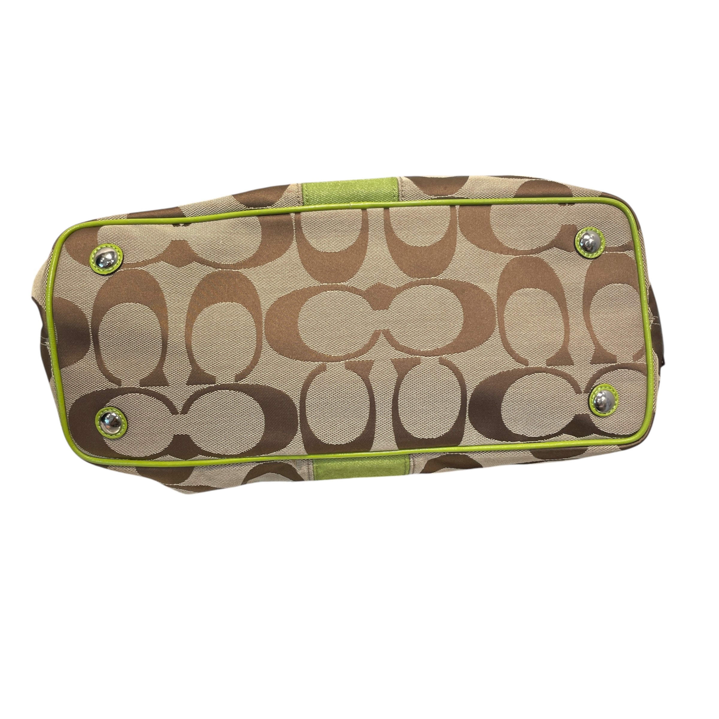 COACH/Hand Bag/Monogram/Leather/GRN/Kisslock Bag view 6