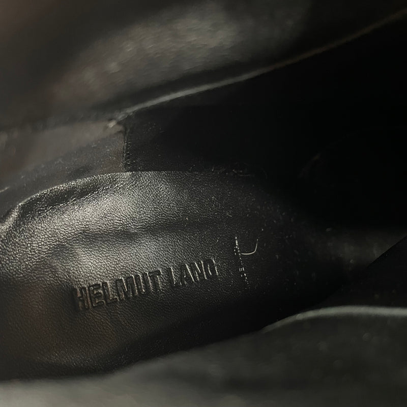 Helmut Lang/Heels/EU 41/Leather/BLK/SMOKE HOLE HEEL BOOT