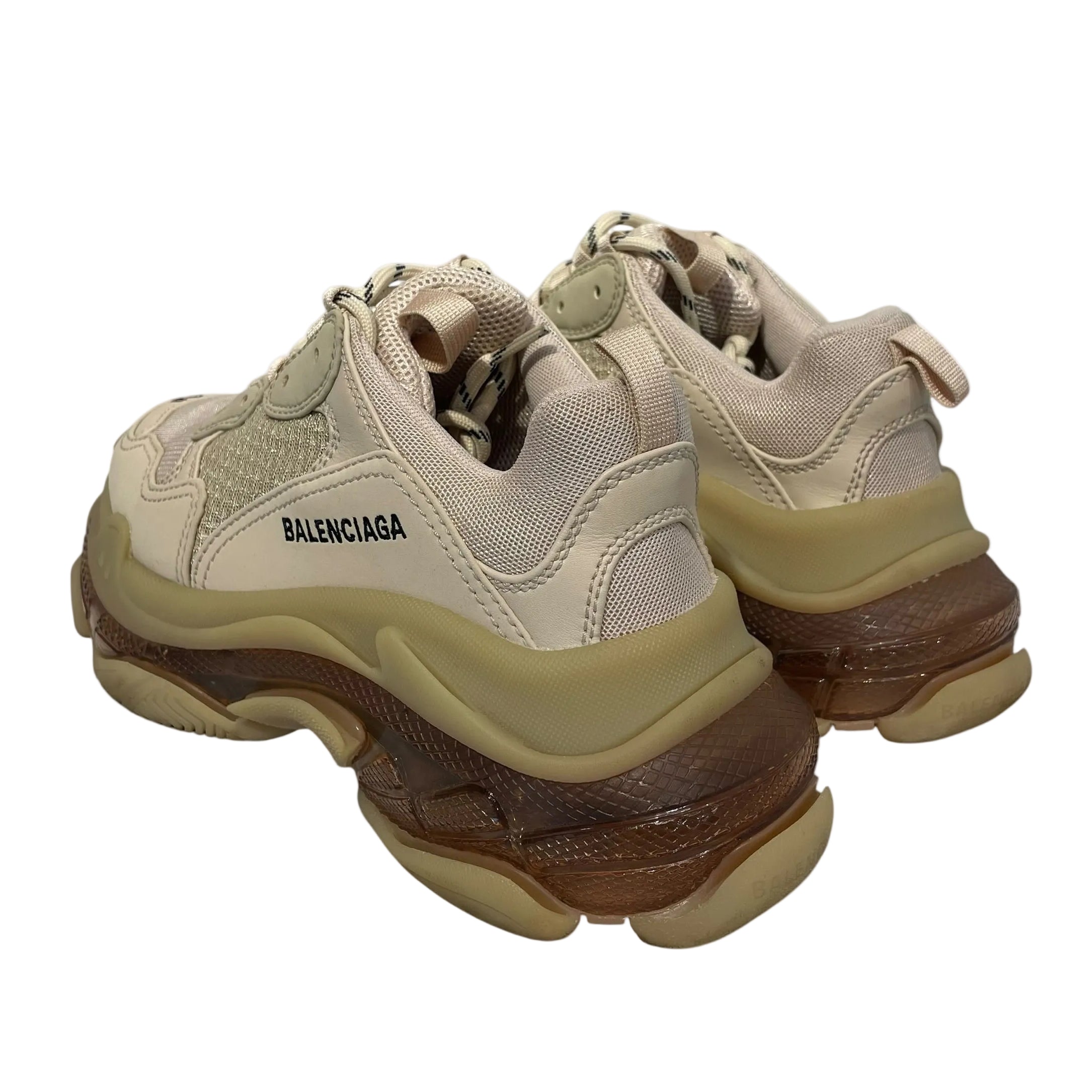 BALENCIAGA/Low-Sneakers/US 8/Nylon/CRM/544351 triples women view 2