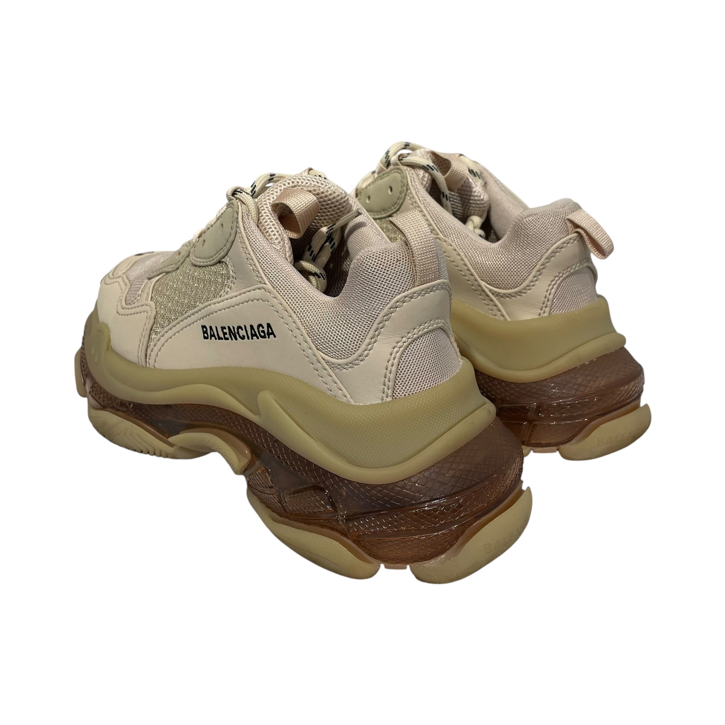 BALENCIAGA/Low-Sneakers/US 8/Nylon/CRM/544351 triples women view 2